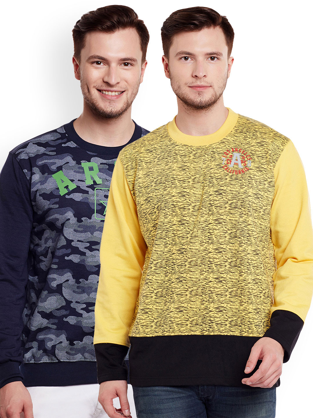 

VIMAL JONNEY Men Pack of 2 Sweatshirts, Navy blue