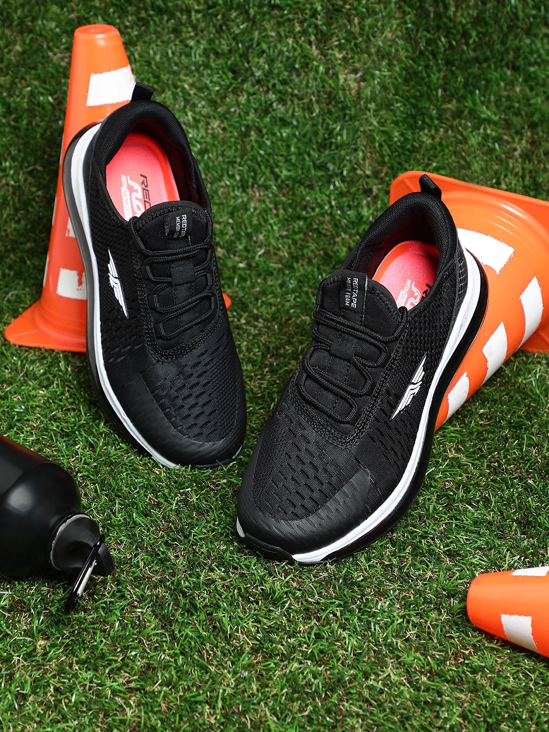 

Red Tape Women Black Mesh Air + Walking Shoes