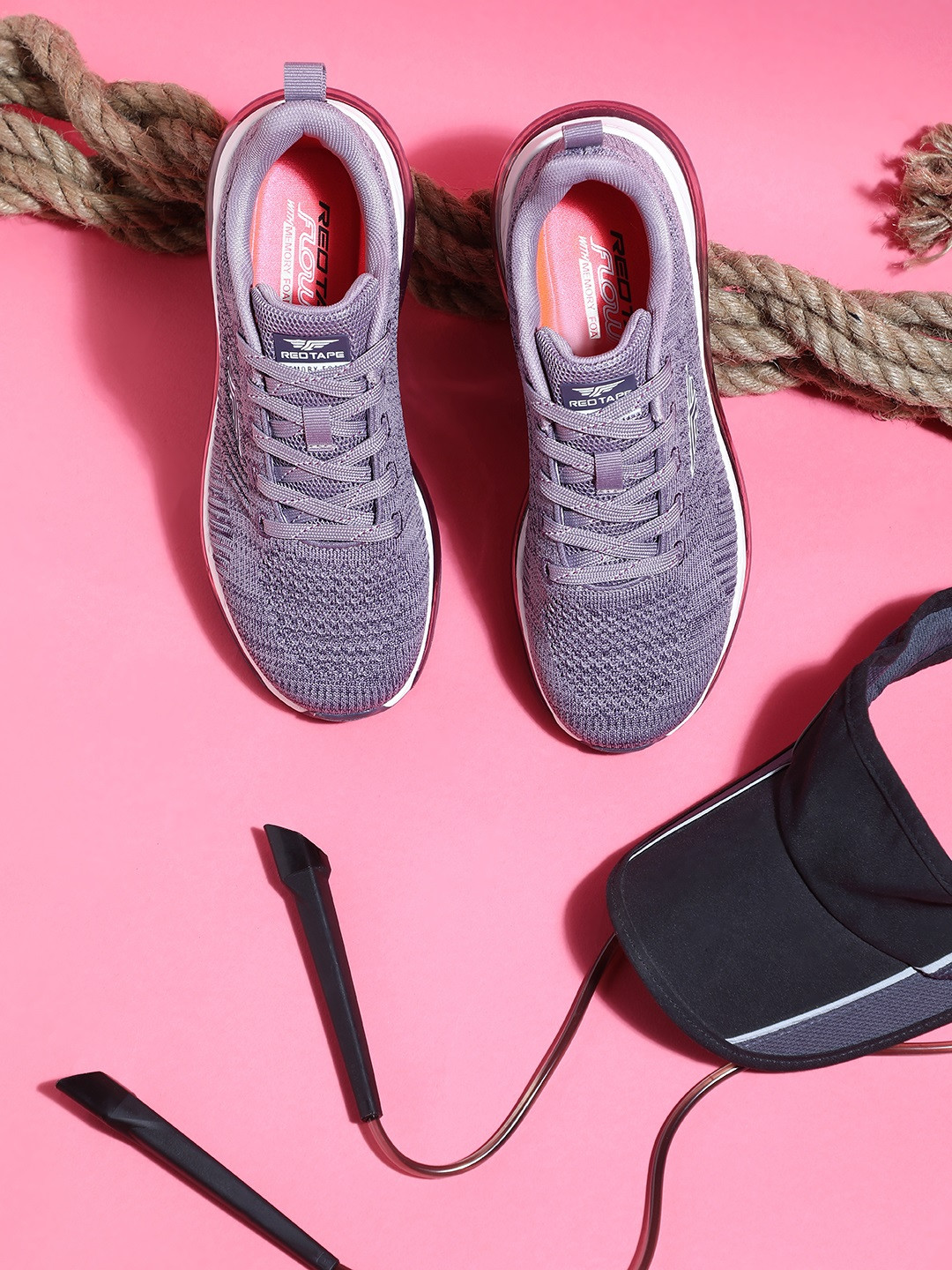 

Red Tape Women Purple Mesh Air + Walking Shoes