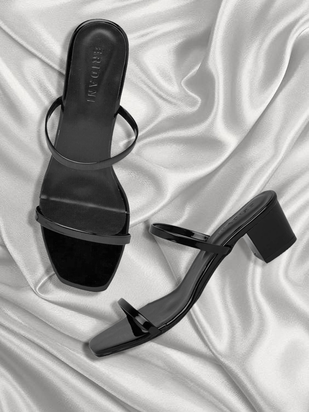 

ERIDANI Women Black Solid Heels