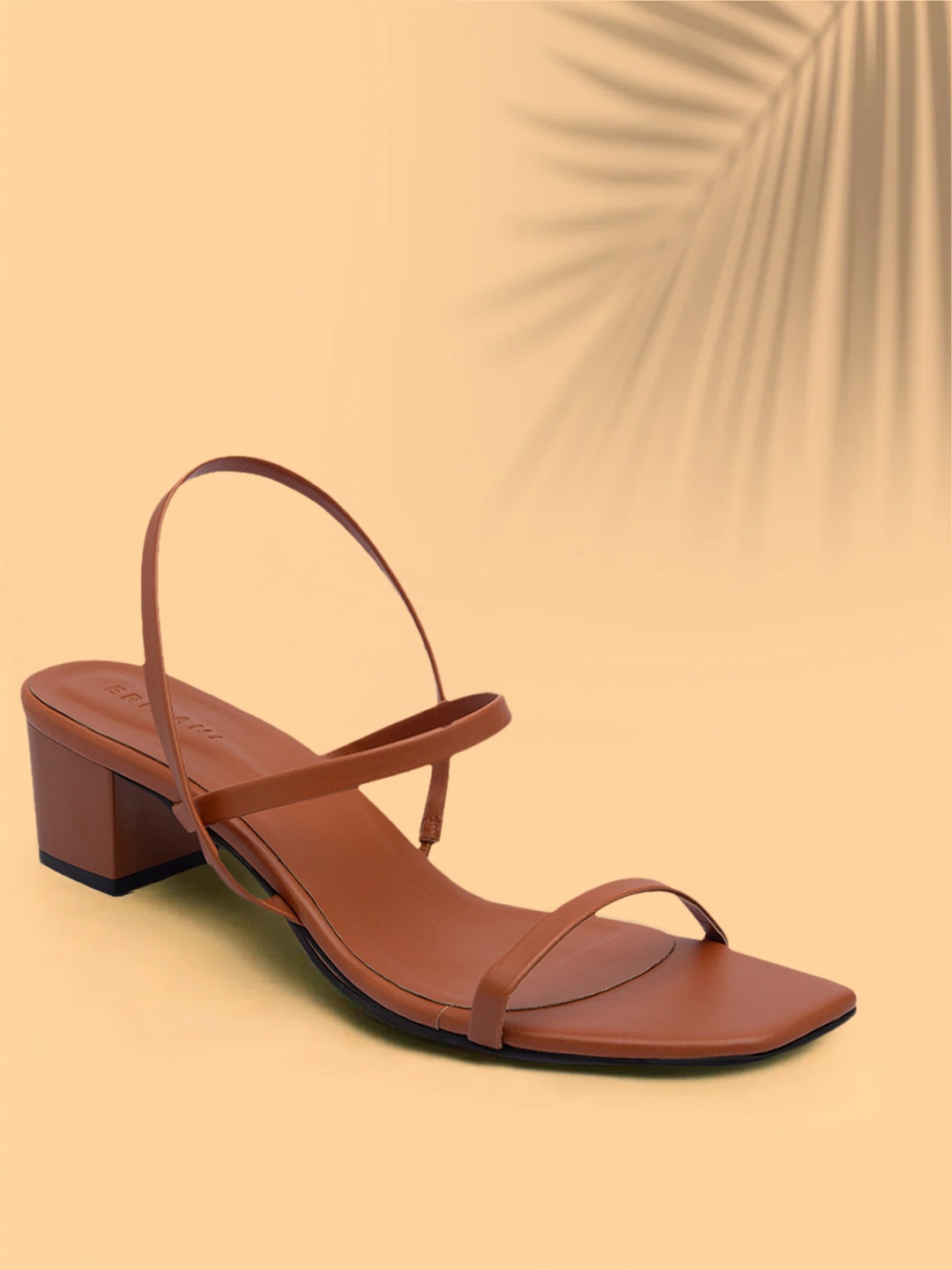 

ERIDANI Women Tan Brown Solid Heels
