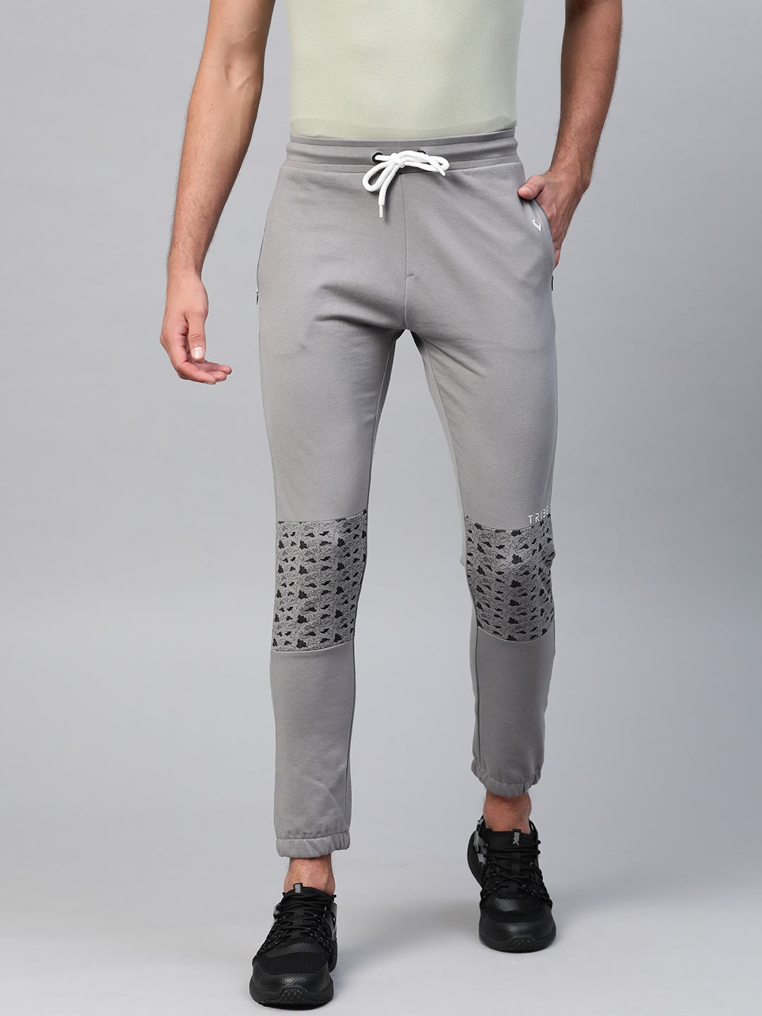

Allen Solly Tribe Men Navy Blue Printed Joggers Trousers