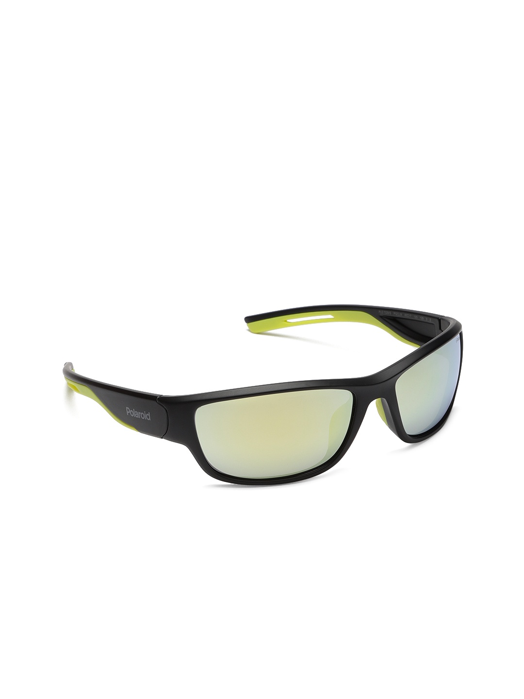 

Polaroid Men Yellow Lens & Black Rectangle Sunglasses With Uv Protected Lens PLD 7028/S