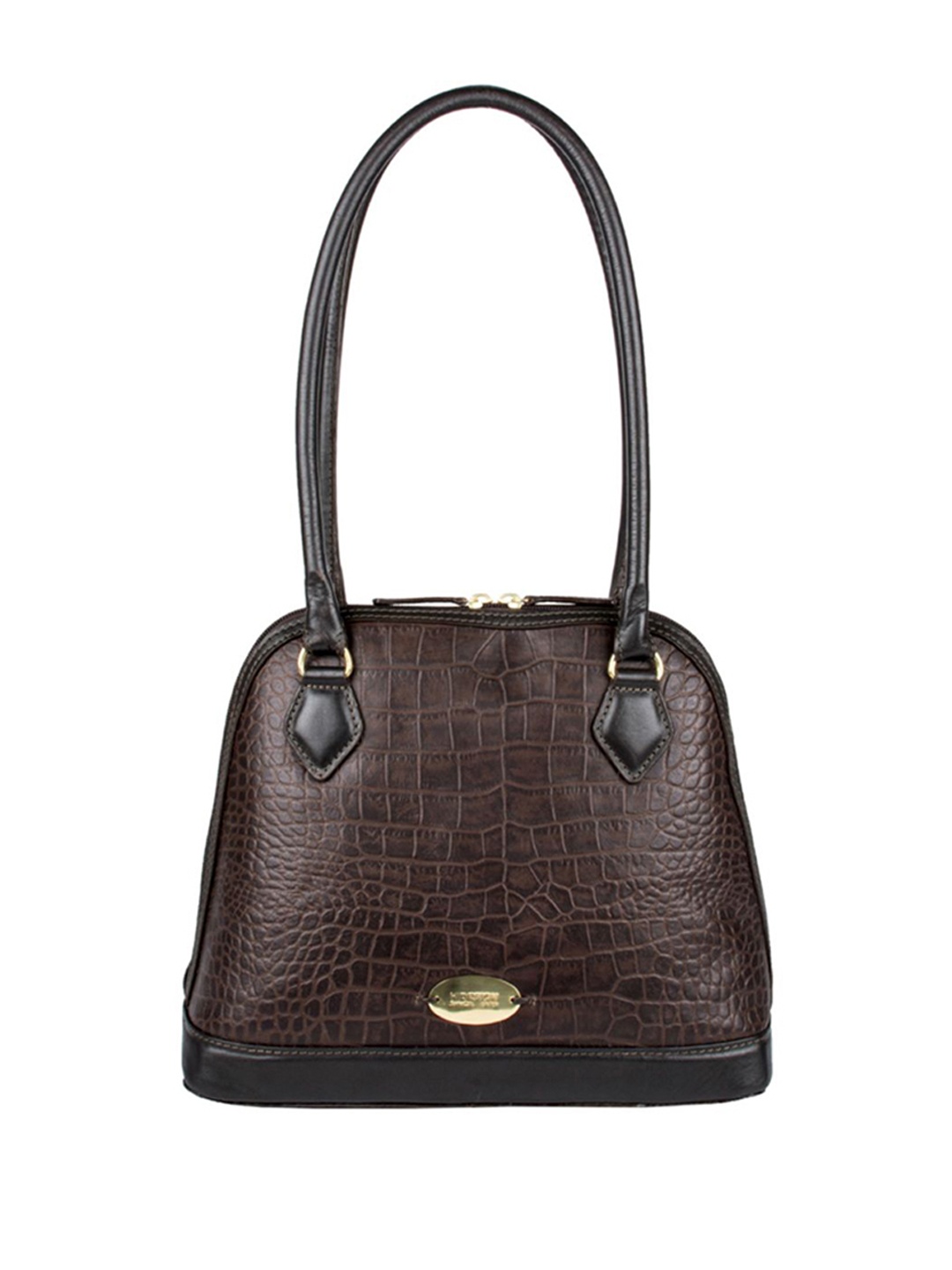 

Hidesign Brown Textured CLEO 01 Leather Shoulder Bag