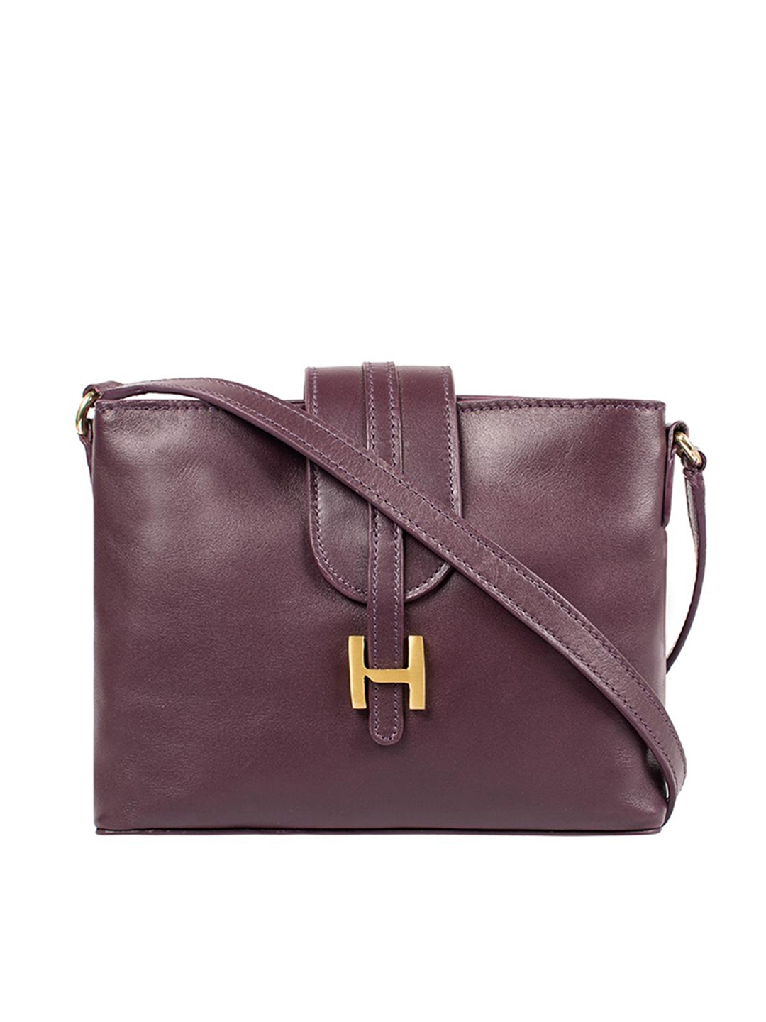 

Hidesign Violet Solid SILVIA 03 Leather Sling Bag