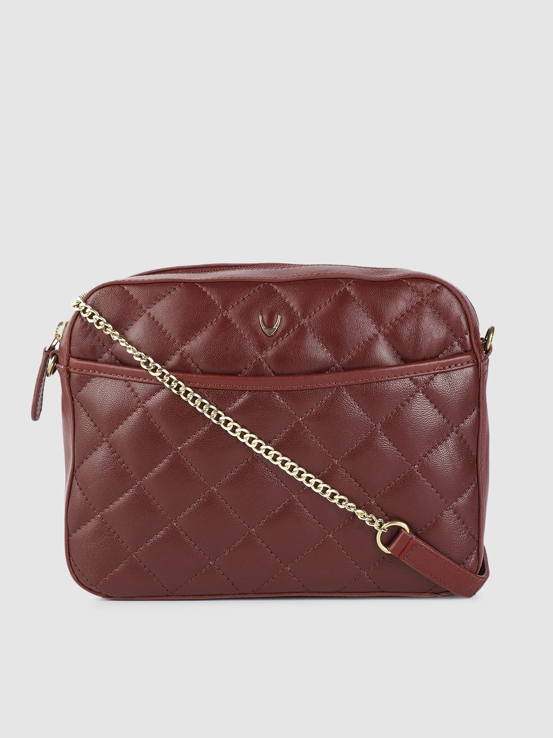 

Hidesign Red Quilted Leather Sling Bag