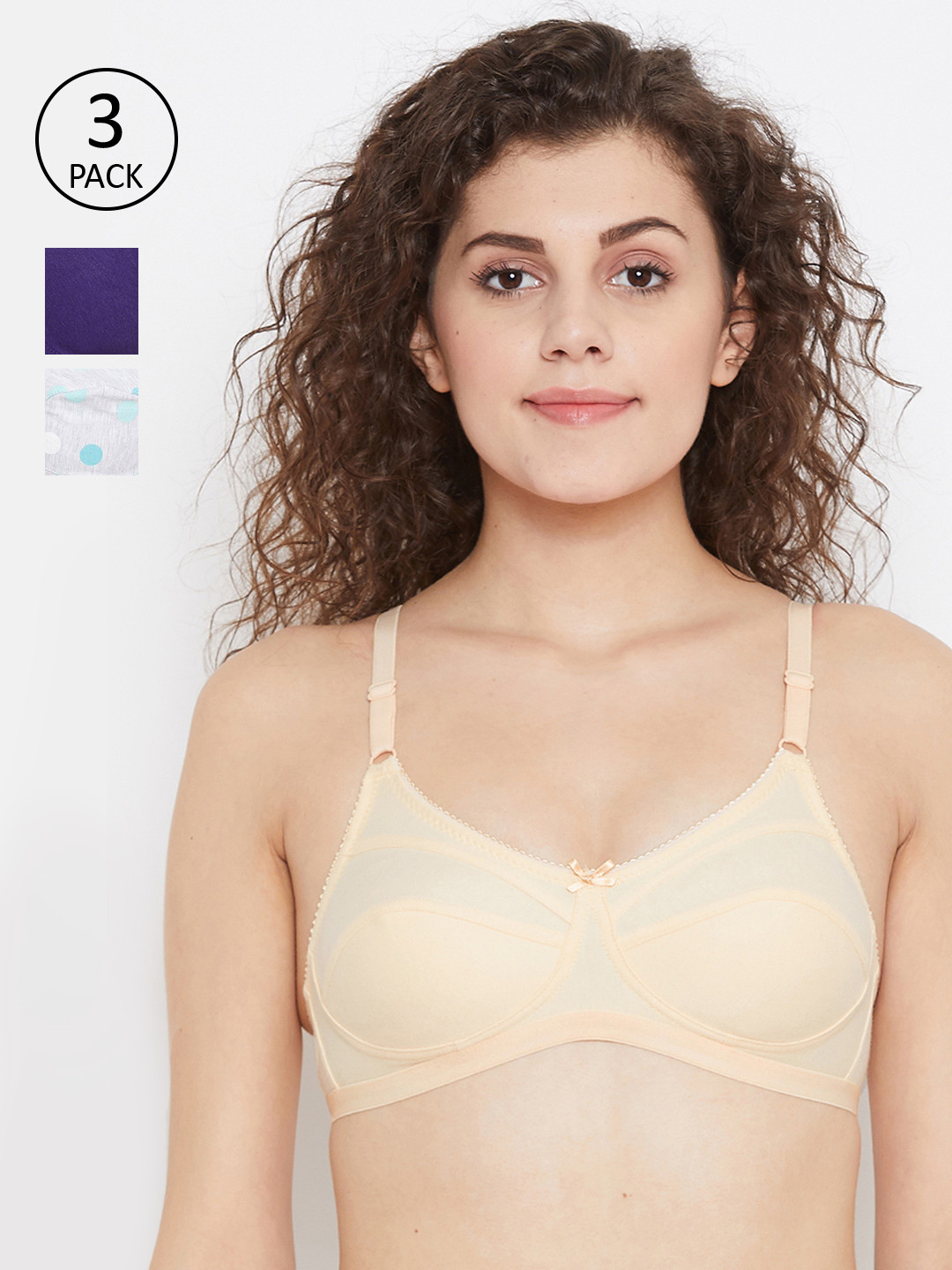 

Clovia Beige Solid Non-Wired Non Padded Everyday Bra