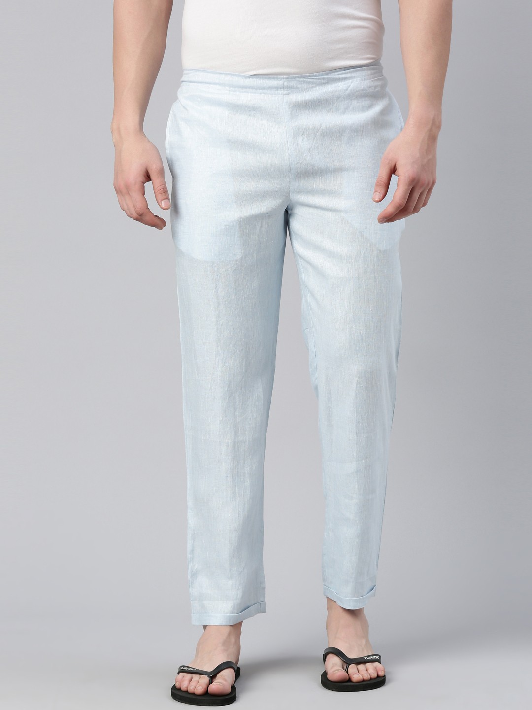 

Ecentric Men Solid Eco-Friendly Hemp Sustainable Lounge Pants, Blue