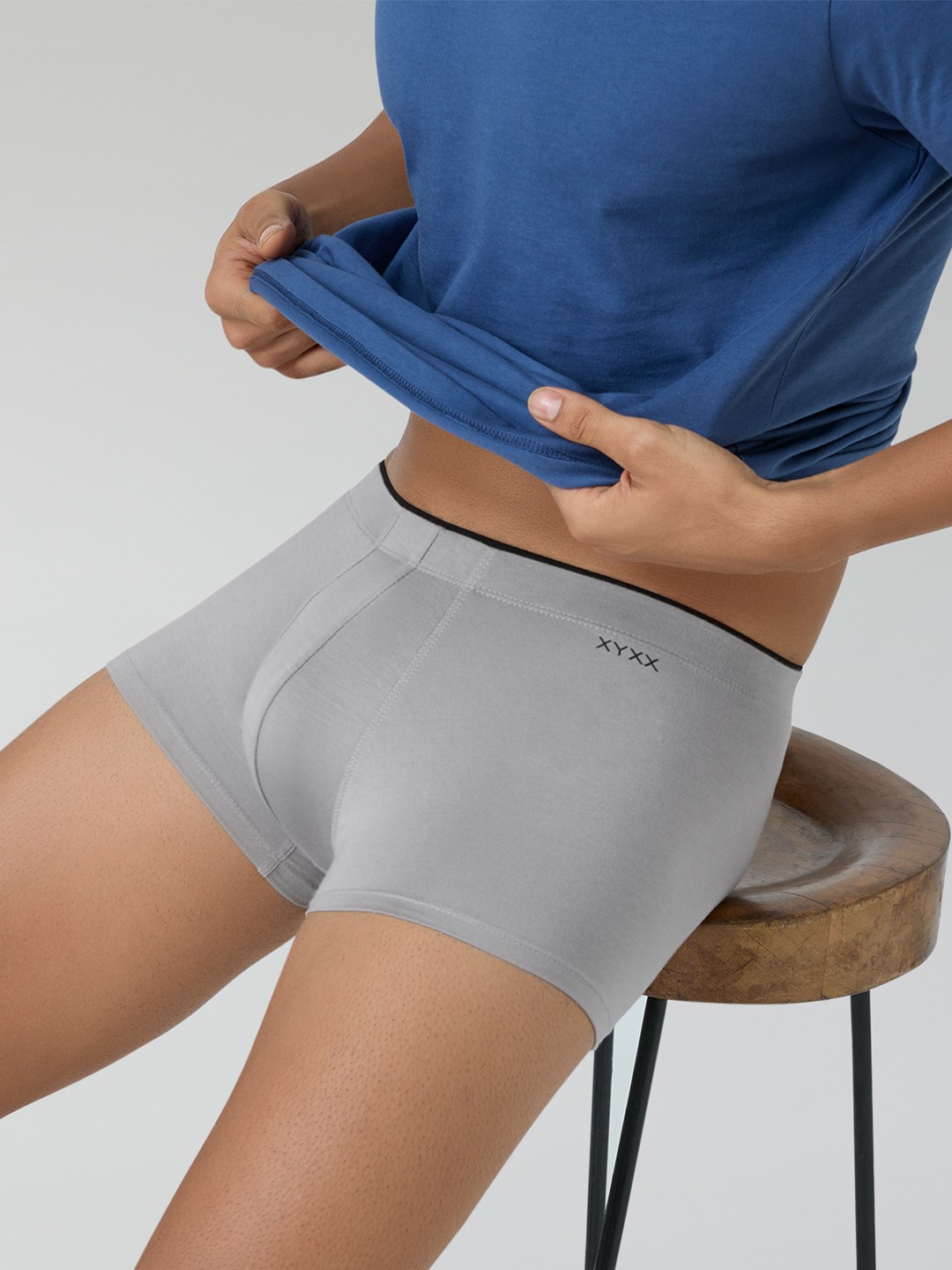 

XYXX Men Uno IntelliSoft Micro Modal Trunks XYTRNK56, Grey