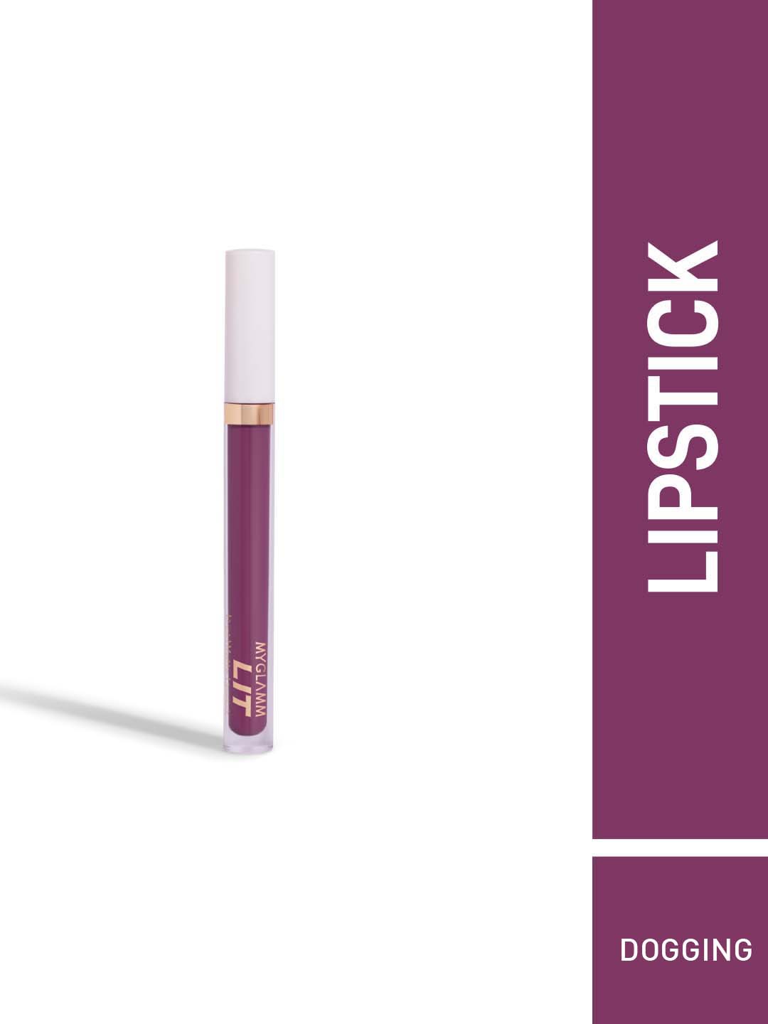 

MyGlamm LIT Liquid Matte Lipstick-Dogging-3ml, Purple