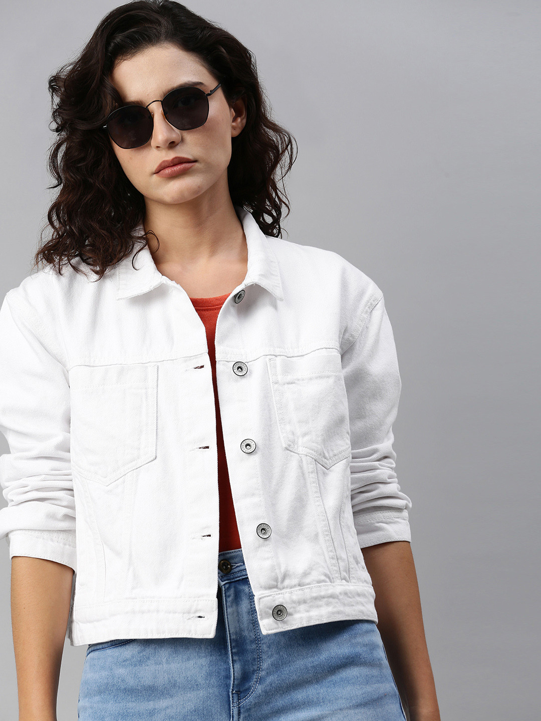 

Roadster Women White Denim Jacket