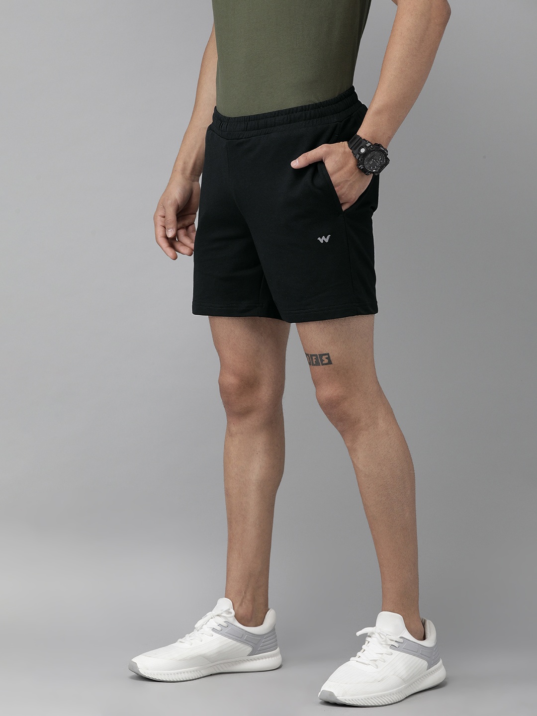 

Wildcraft Men Black Solid Regular Fit Regular Shorts