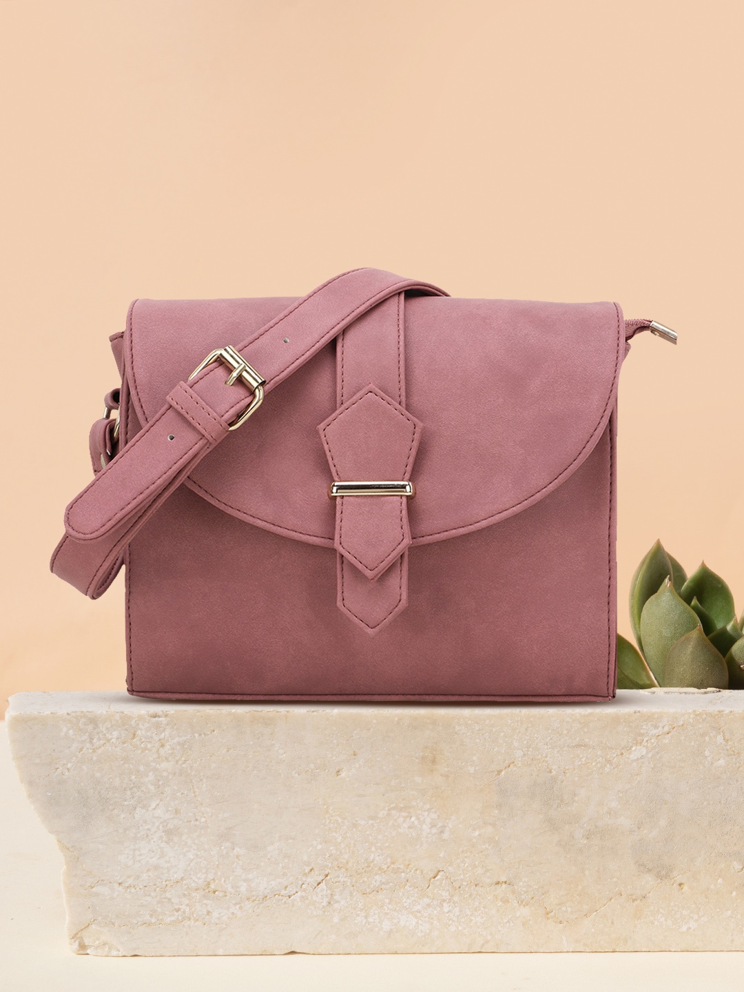 

WOMEN MARKS Pink Solid Sling Bag