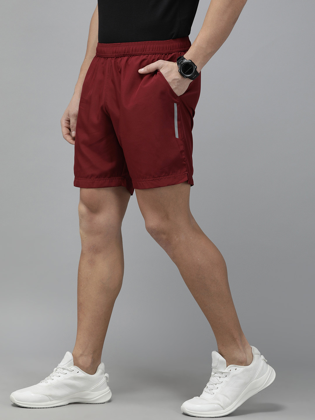 

Wildcraft Men Maroon Solid Regular Fit Sports Shorts
