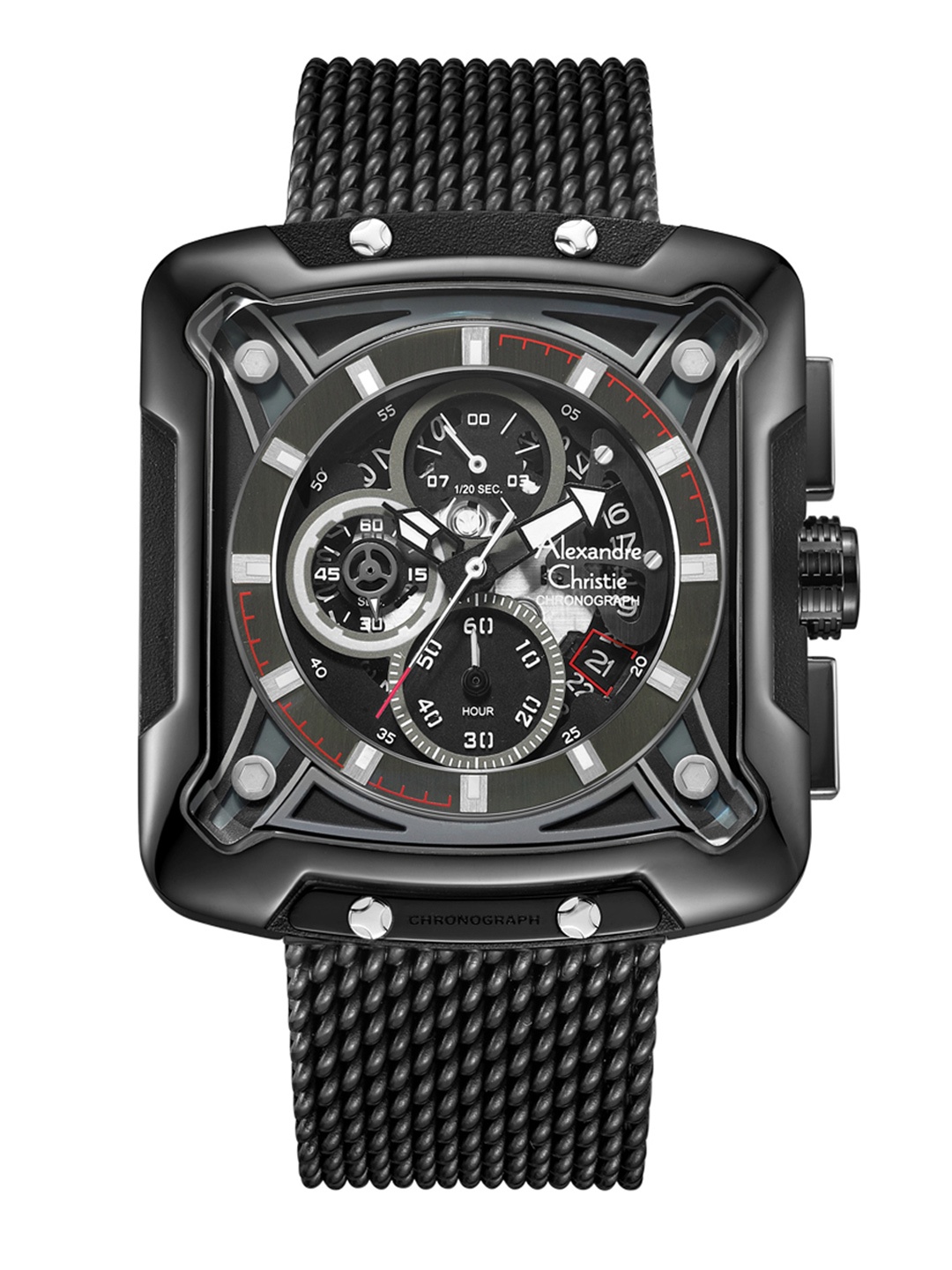 

Alexandre Christie Men Black Analogue Watch 3030MCBIPBA