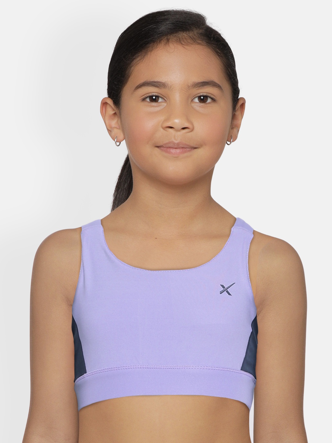

HRX By Hrithik Roshan U-17 Girls Blue Solid Antimicrobial Rapid-Dry Active Sports Bra