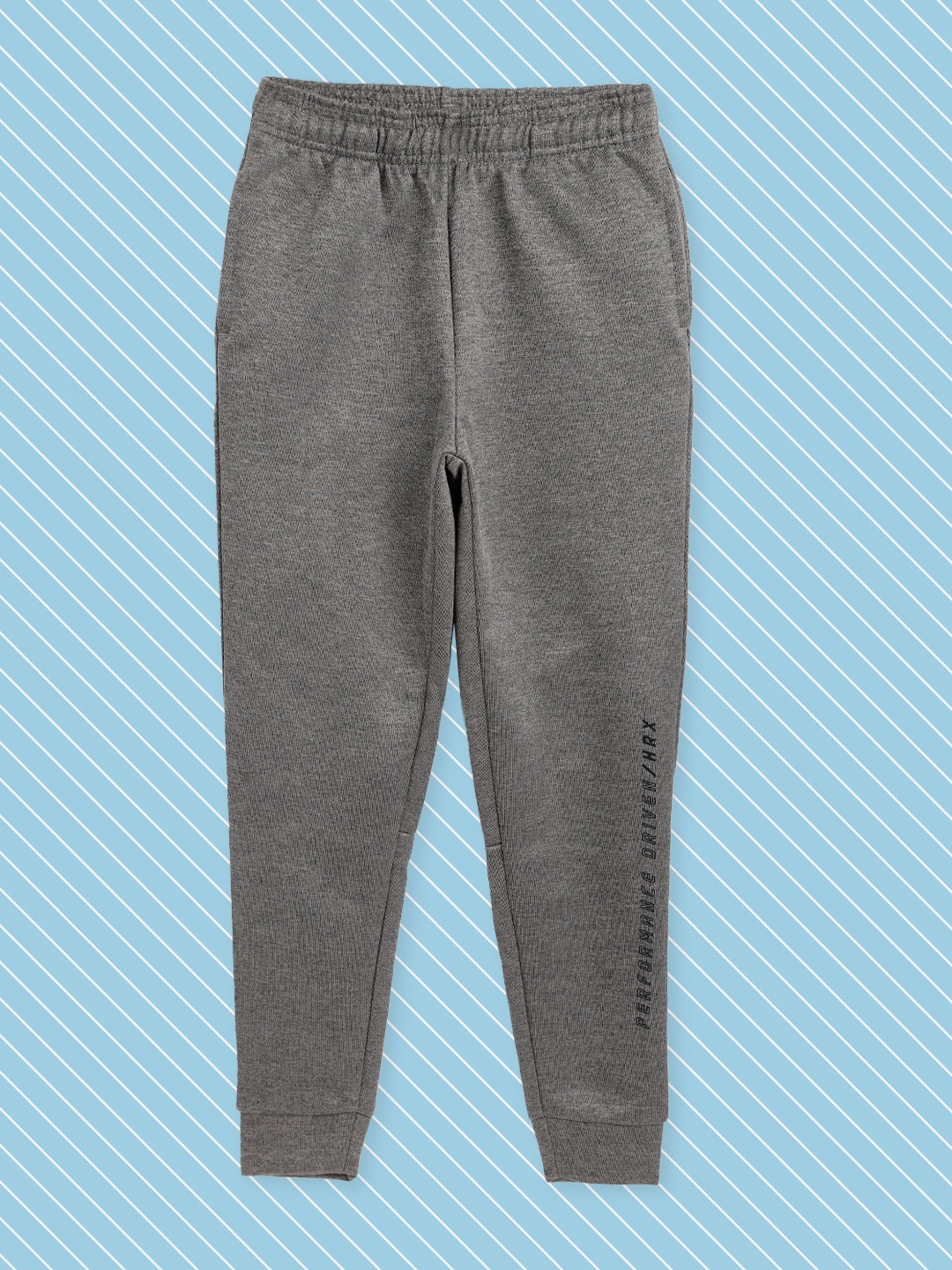 

HRX By Hrithik Roshan U-17 Boys Grey Melange Solid Oversized Rapid-Dry Active Joggers