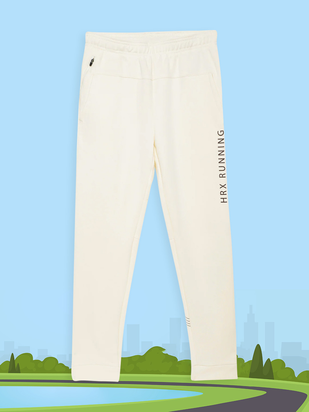 

HRX By Hrithik Roshan U-17 Boys Beige Slim Fit Antimicrobial Rapid-Dry Active Track Pants