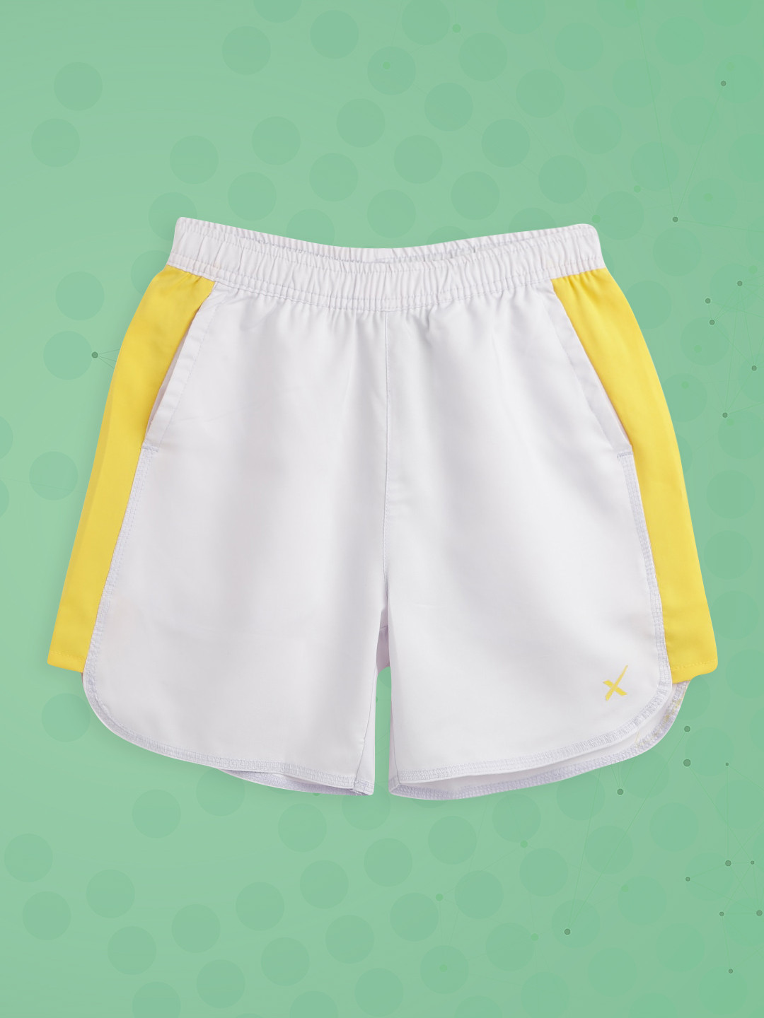

HRX By Hrithik Roshan Girls Lilac Hint & Aspen Gold Antimicrobial Rapid-Dry Active Shorts, Off white