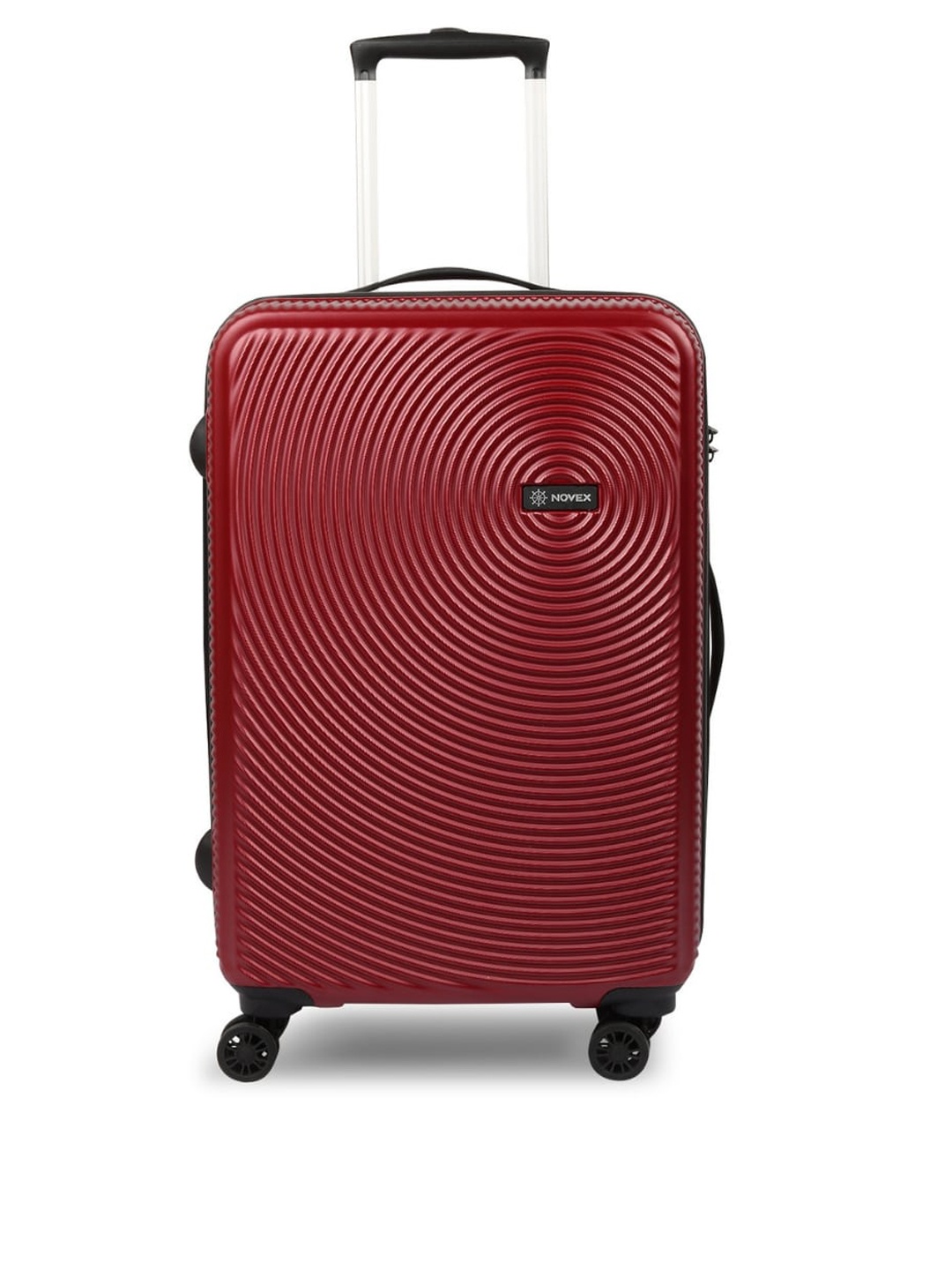 

NOVEX Unisex Medium Red Textured Hard-Sided Trolley Bag