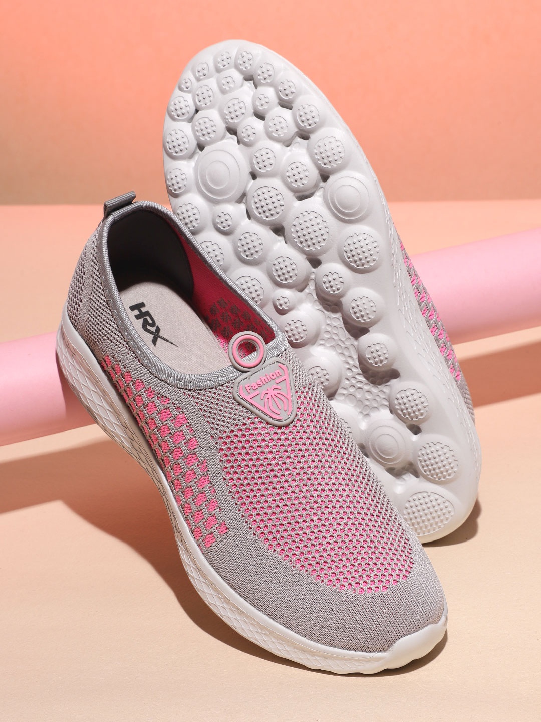 

HRX by Hrithik Roshan Women Grey & Pink Soft Walk Series 2.0 Shoes