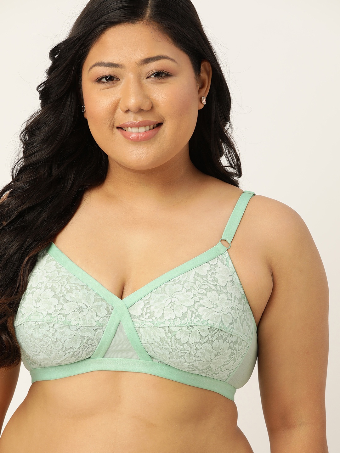 

Sztori Green Women Lace Non-Wired Non Padded Everyday Bra PM-SZ-CH-01