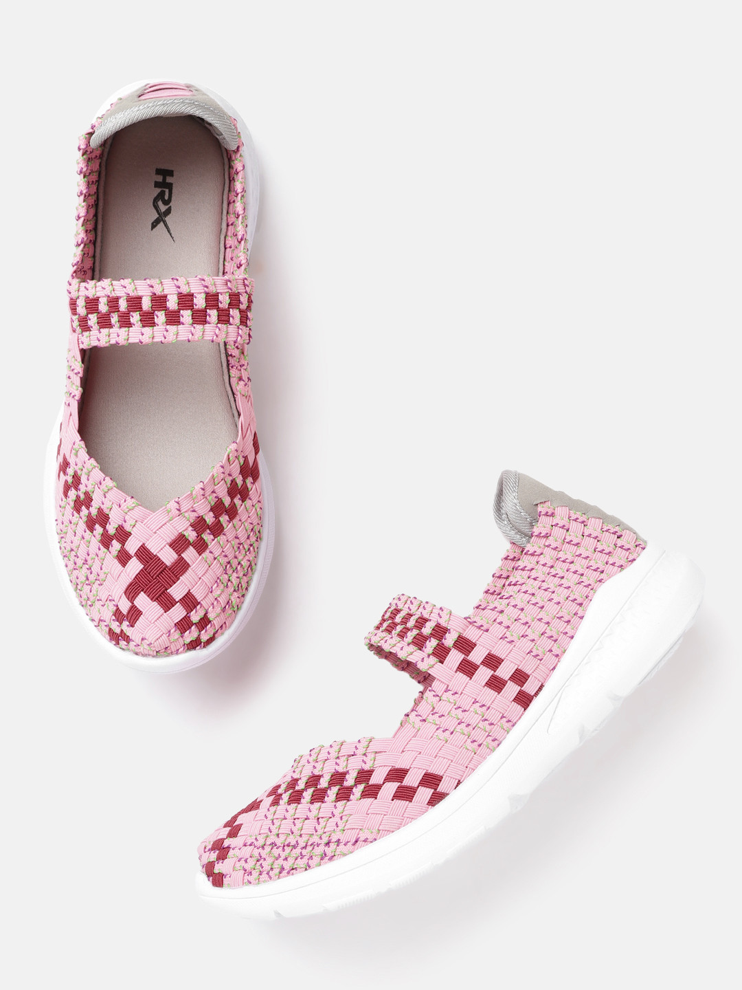 

HRX by Hrithik Roshan Women Pink & Red Soft Walk Series 2.0 Socks Shoes