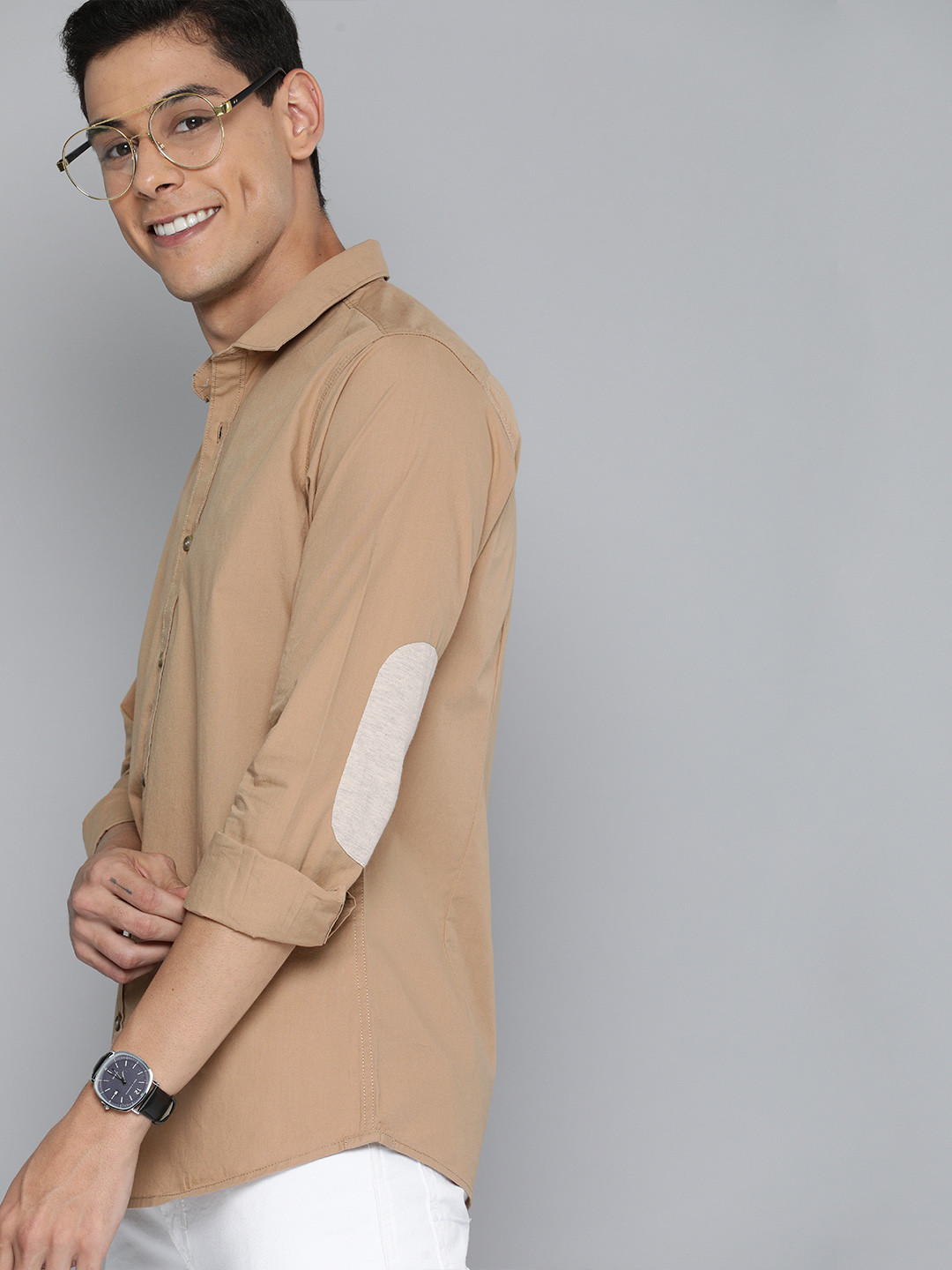 

M&H Our Water Men Brown Solid Sustainable Organic Cotton Casual Shirt