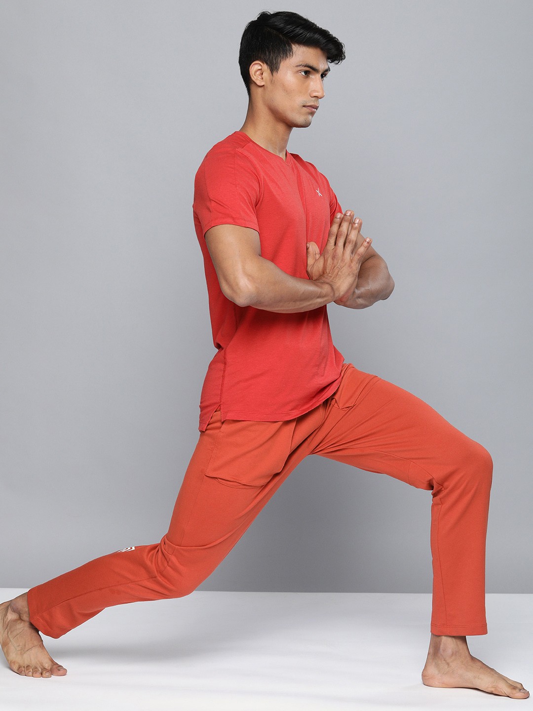 

HRX by Hrithik Roshan Men Red Solid Yoga Sustainable Track Pants