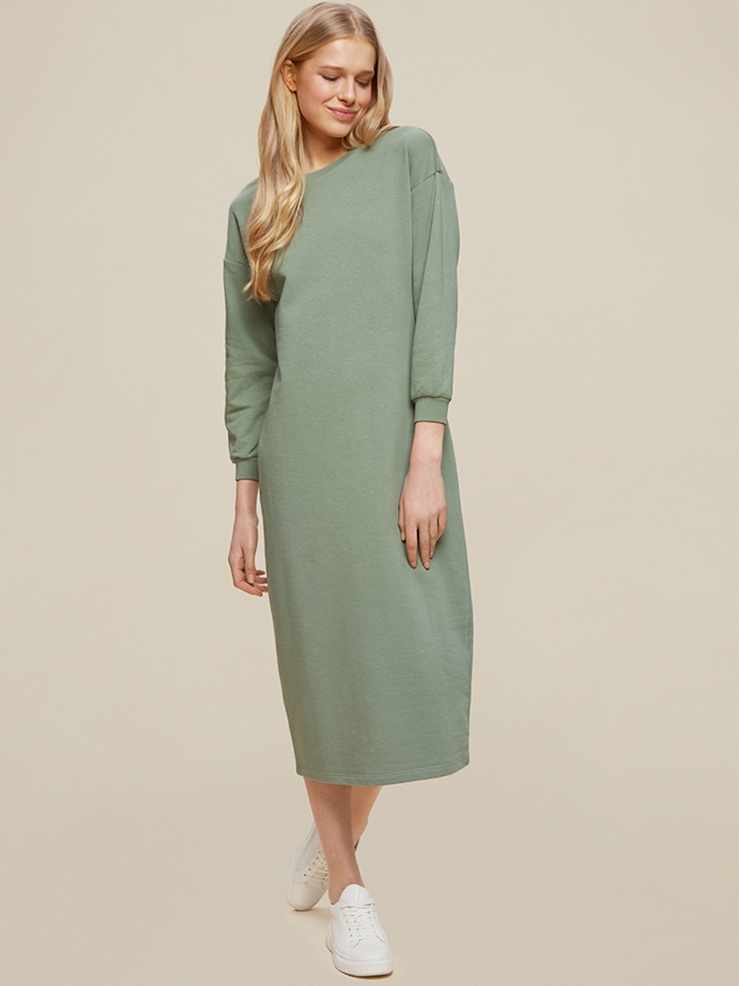 

DOROTHY PERKINS Women Green Solid Jumper Dress