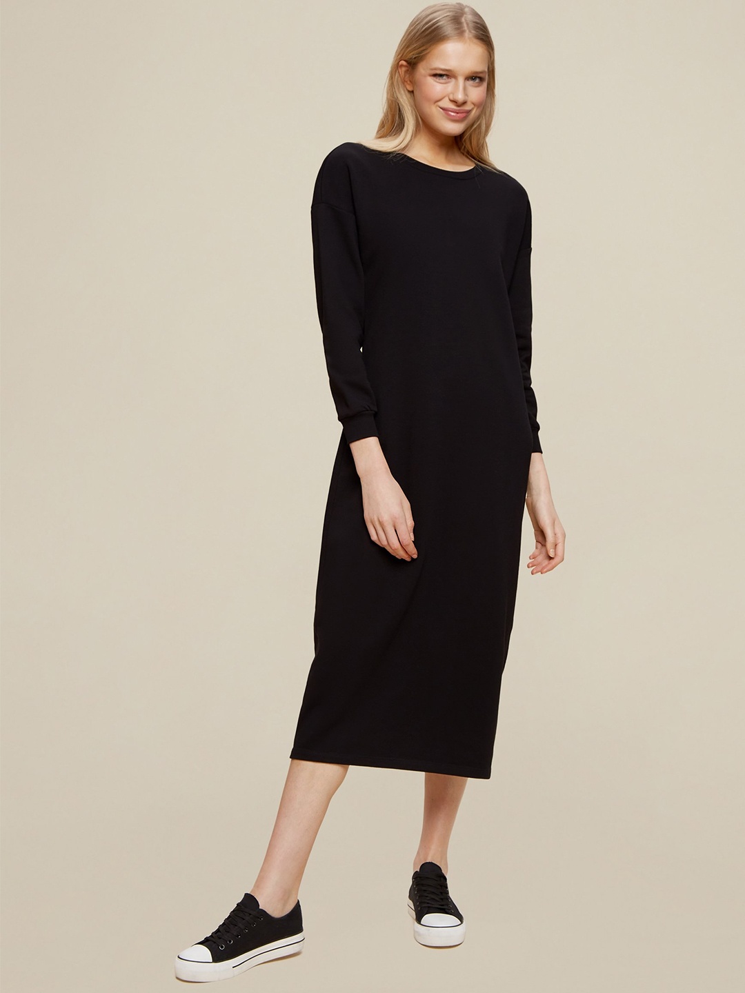 

DOROTHY PERKINS Women Black Solid Jumper Dress