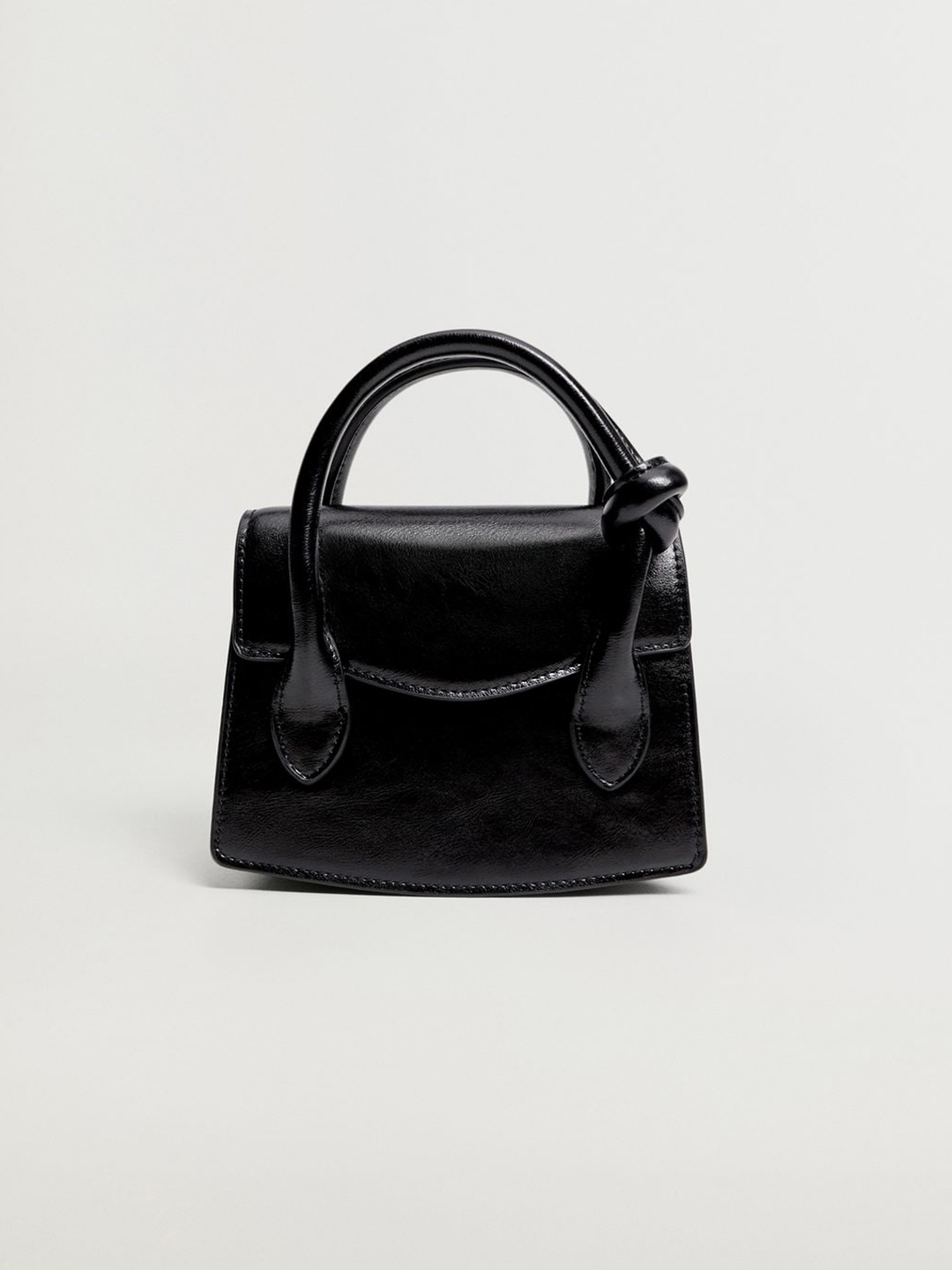 

MANGO Black Solid Handheld Bag