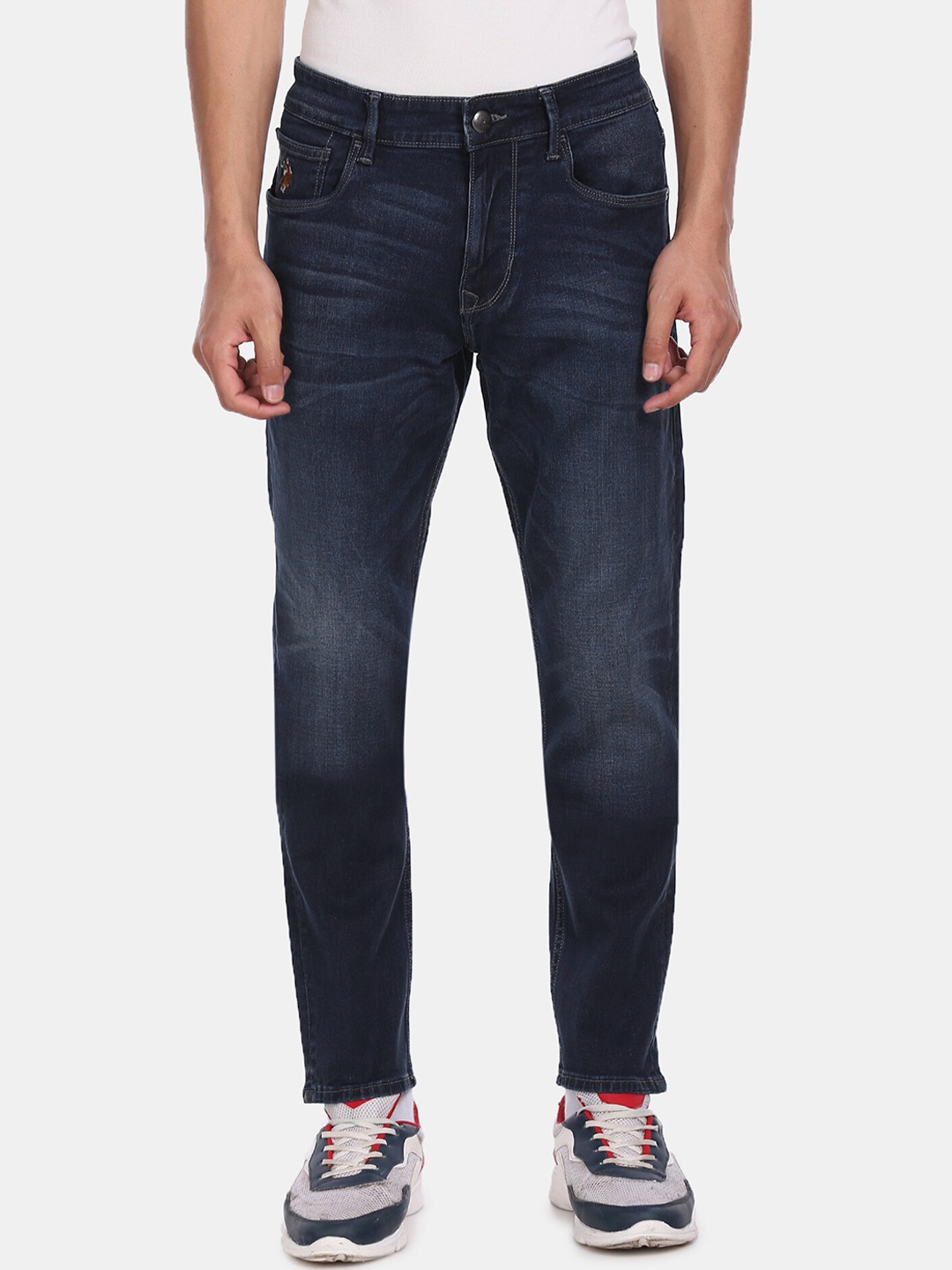 

U.S. Polo Assn. Denim Co. Men Blue Slim Fit Mid-Rise Clean Look Stretchable Jeans