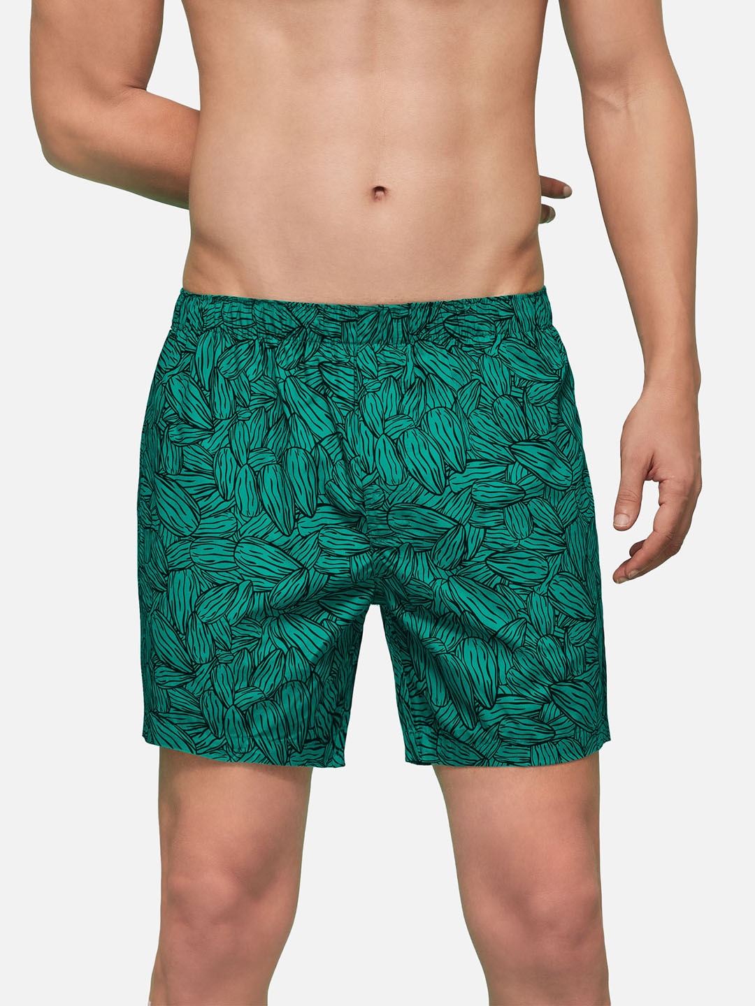 

XYXX Men Green & Black Printed Woven Boxers XYBOX16