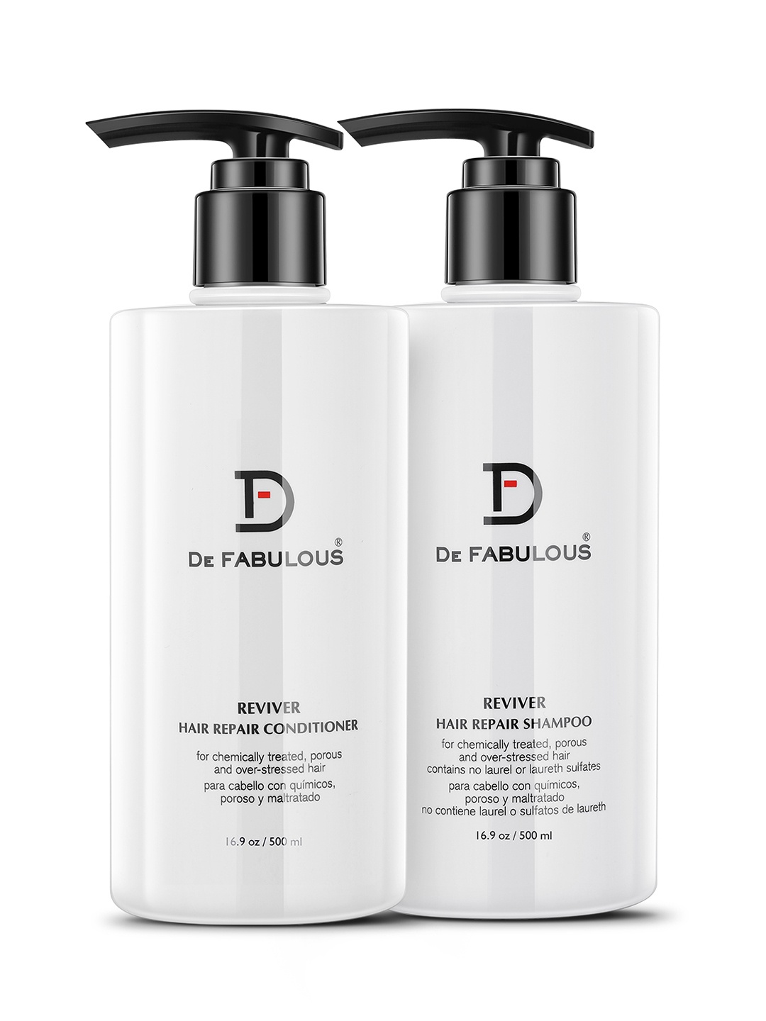 

De Fabulous Reviver Shampoo and Conditioner Combo - 500 ml each, White