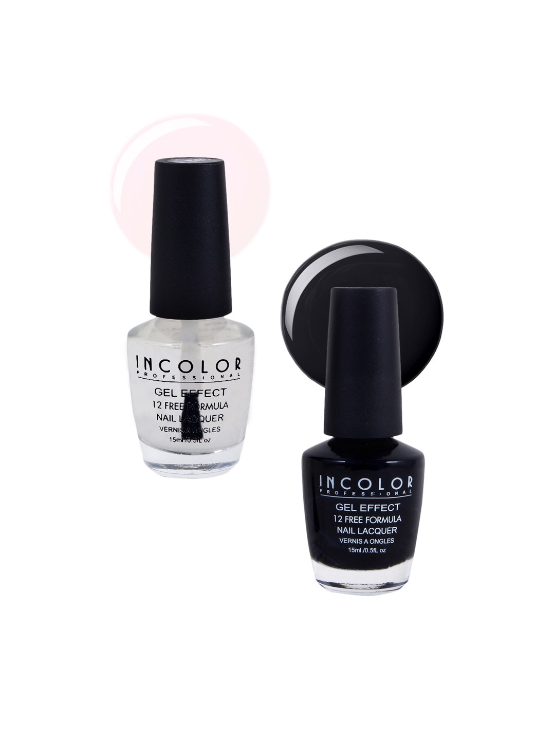 

INCOLOR Set of 2 Gel Effect Nail Paints, Transparent