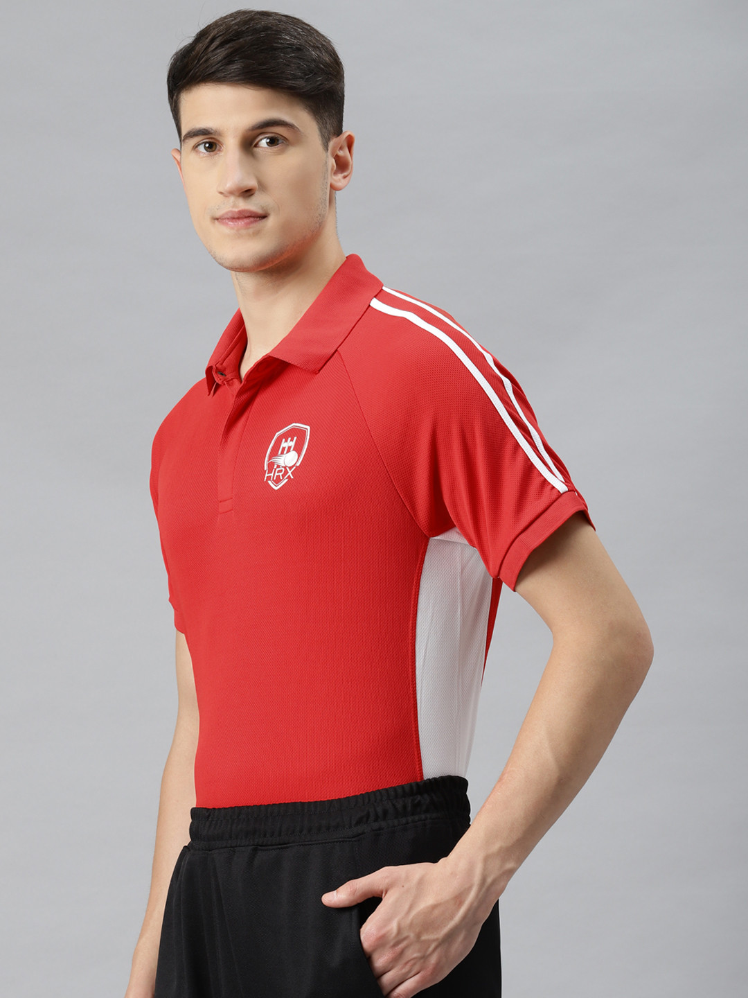 

HRX By Hrithik Roshan Men High Risk Red Solid Rapid-Dry Cricket T-shirt