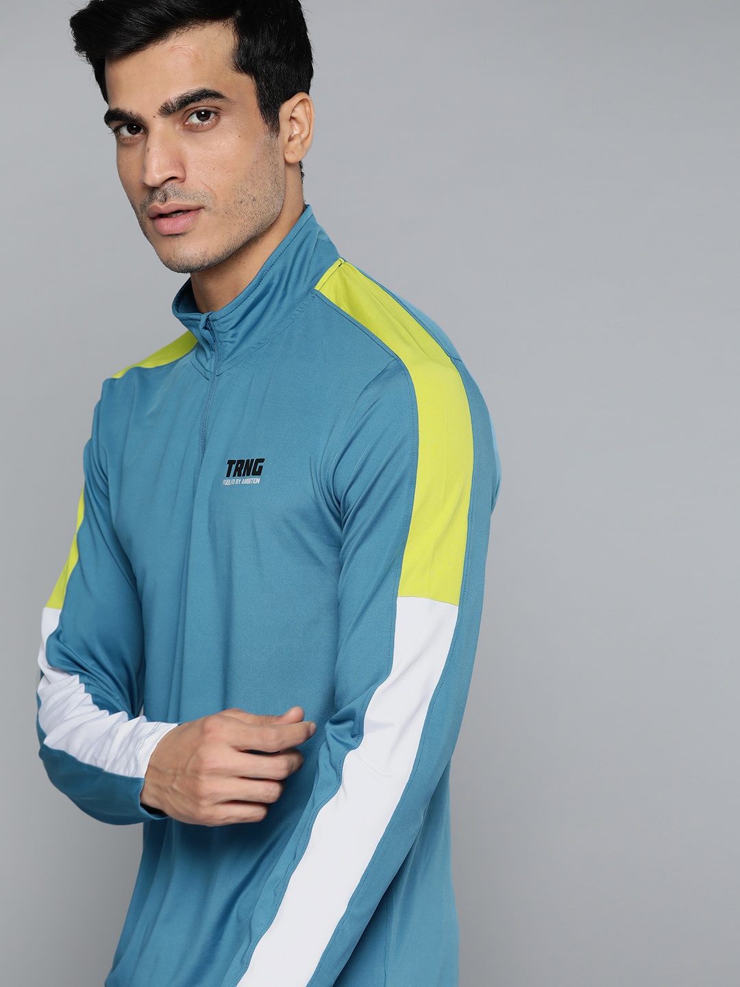 

HRX By Hrithik Roshan Men Blue Beast Rapid-Dry Antimicrobial Training T-shirt