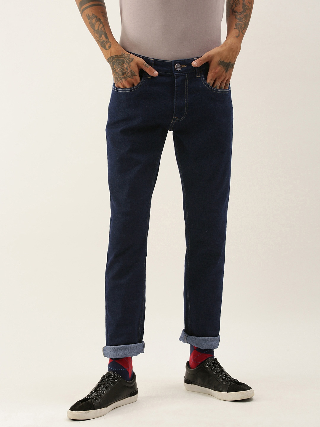 

SINGLE Men Blue Slim Fit Jeans