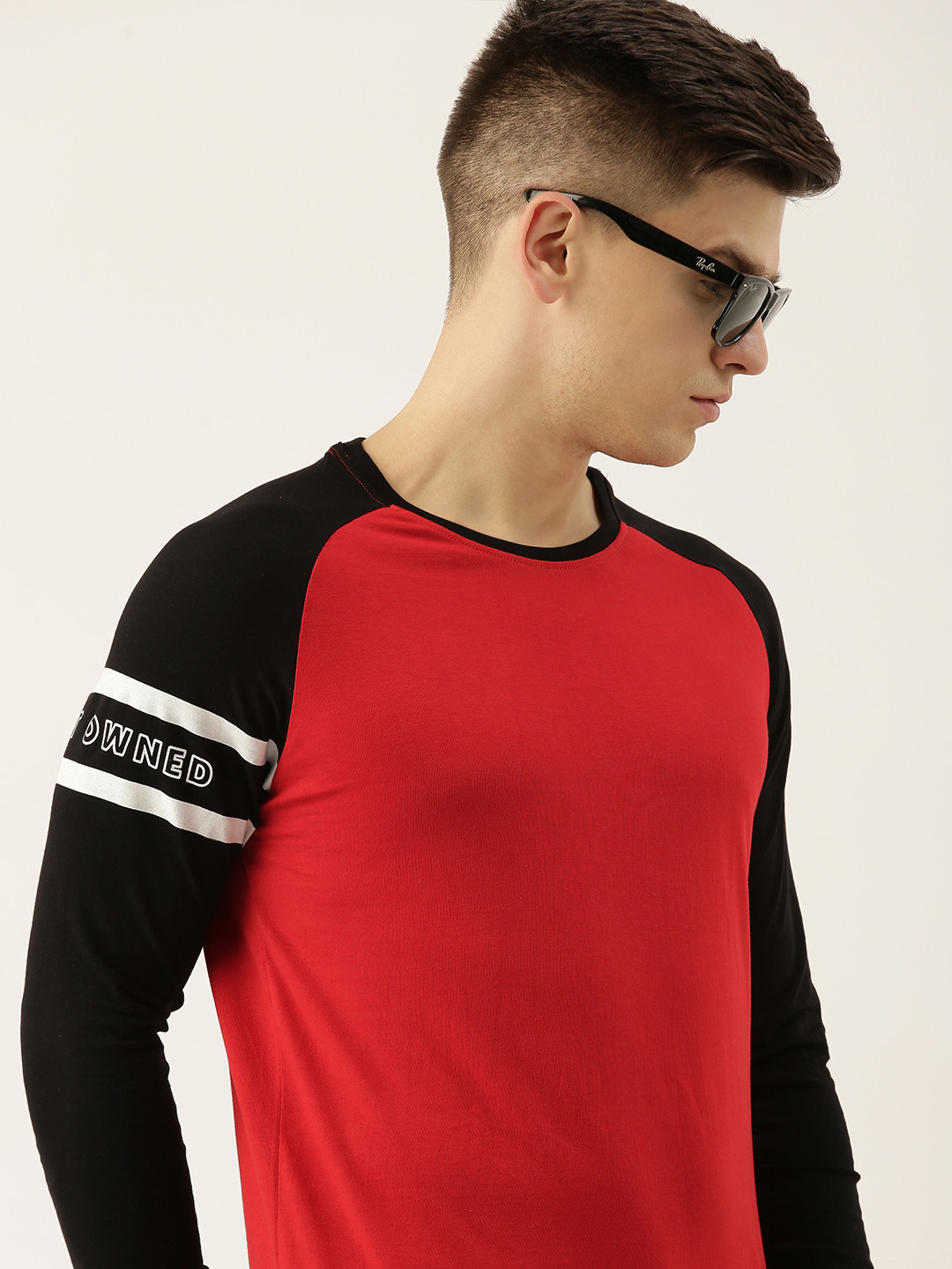 

SINGLE Men Red Pure Cotton T-shirt