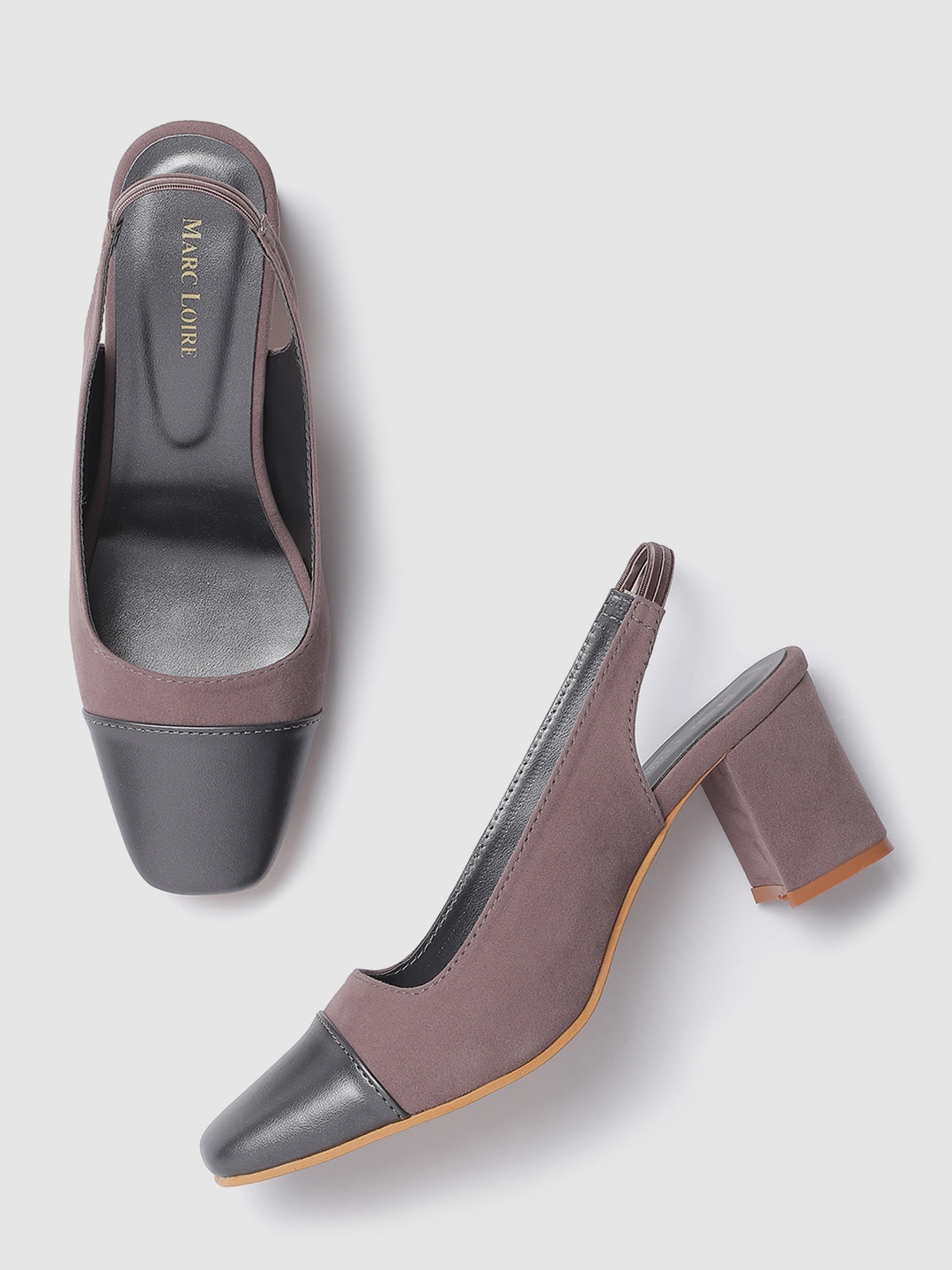 

Marc Loire Women Grey Colourblocked Pumps