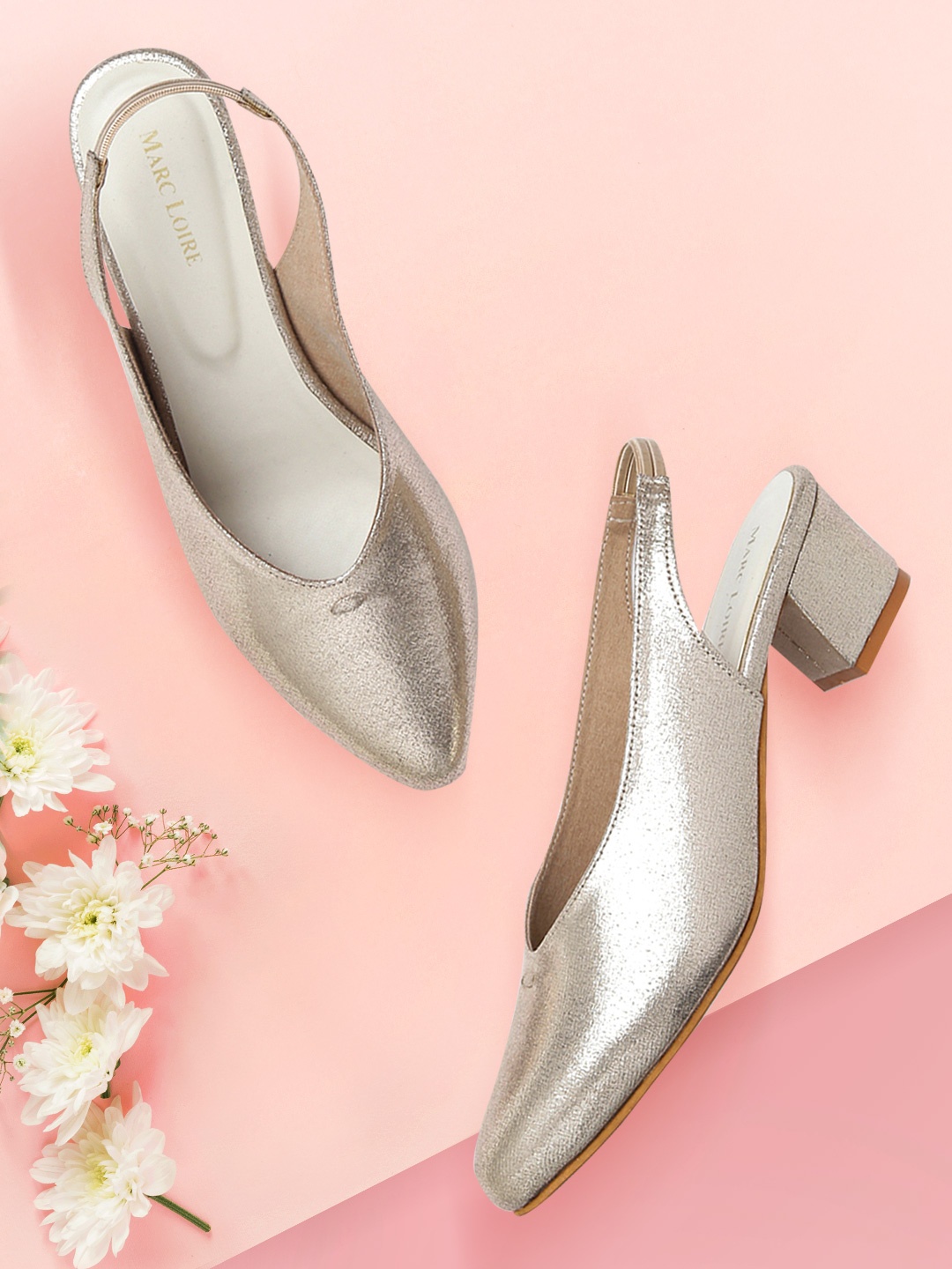 

Marc Loire Women Gold-Toned Solid Pumps