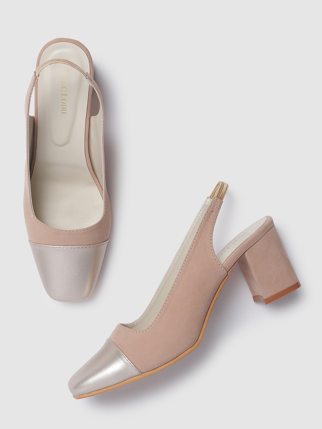 

Marc Loire Women Cream-Coloured Textured Pumps