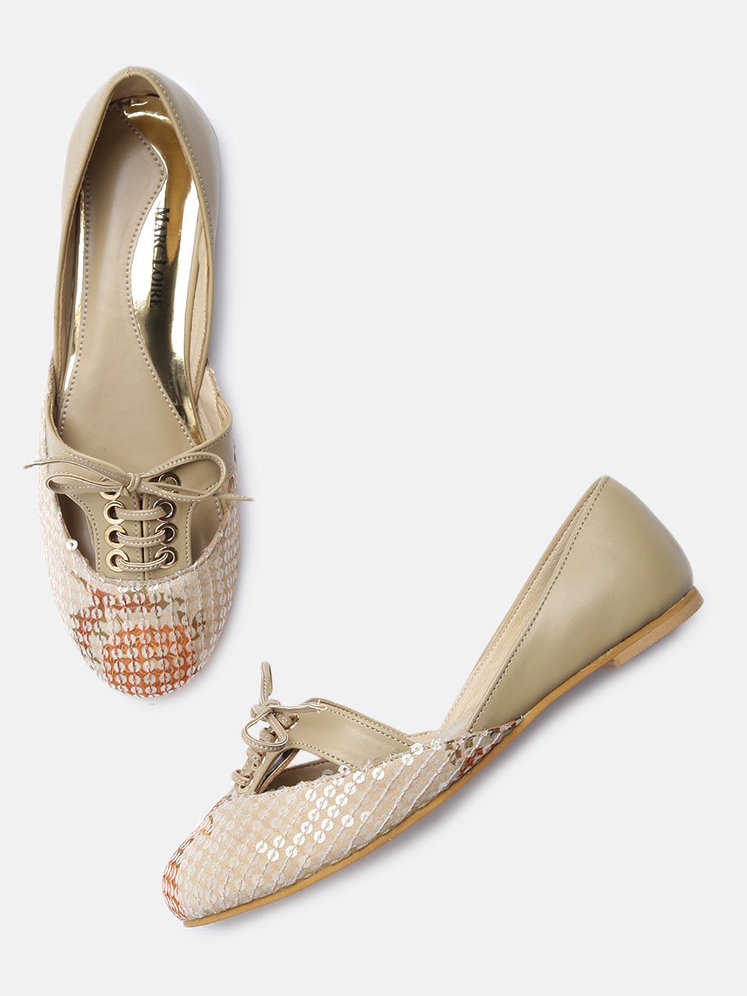 

Marc Loire Women Beige Embellished Ballerinas