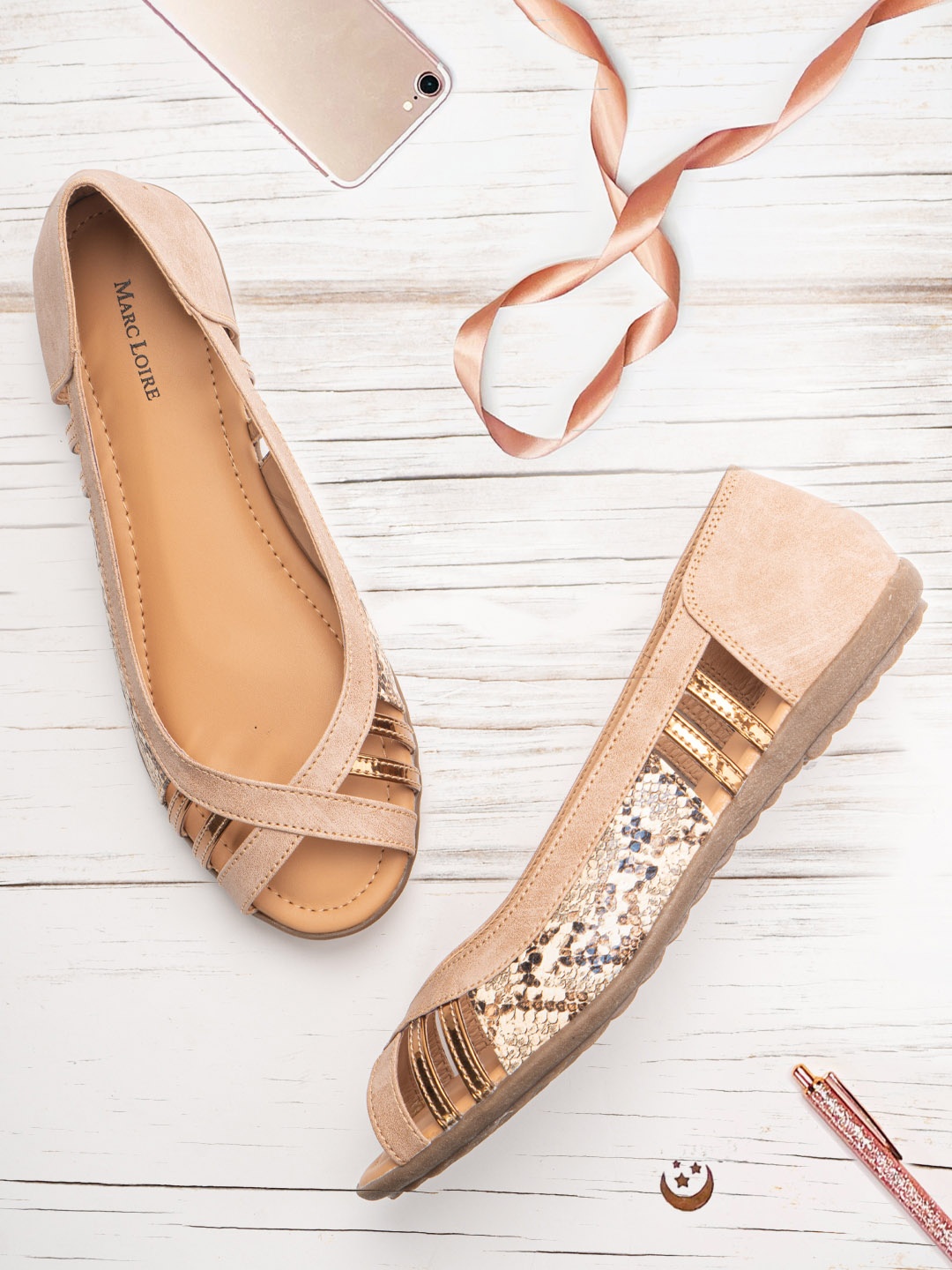 

Marc Loire Women Brown Printed Ballerinas