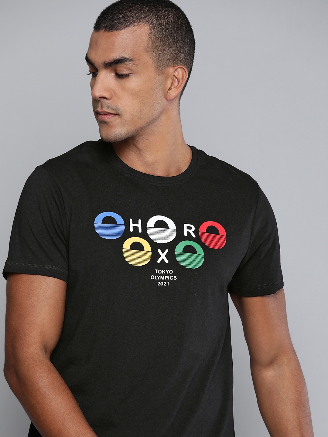 

HRX By Hrithik Roshan Men Amazon Solid Bio-Wash Lifestyle Tshirt, Black