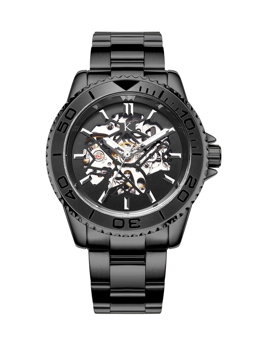 

KREDO Men FORTE Black Automatic Skeleton Analogue Watch-KW037