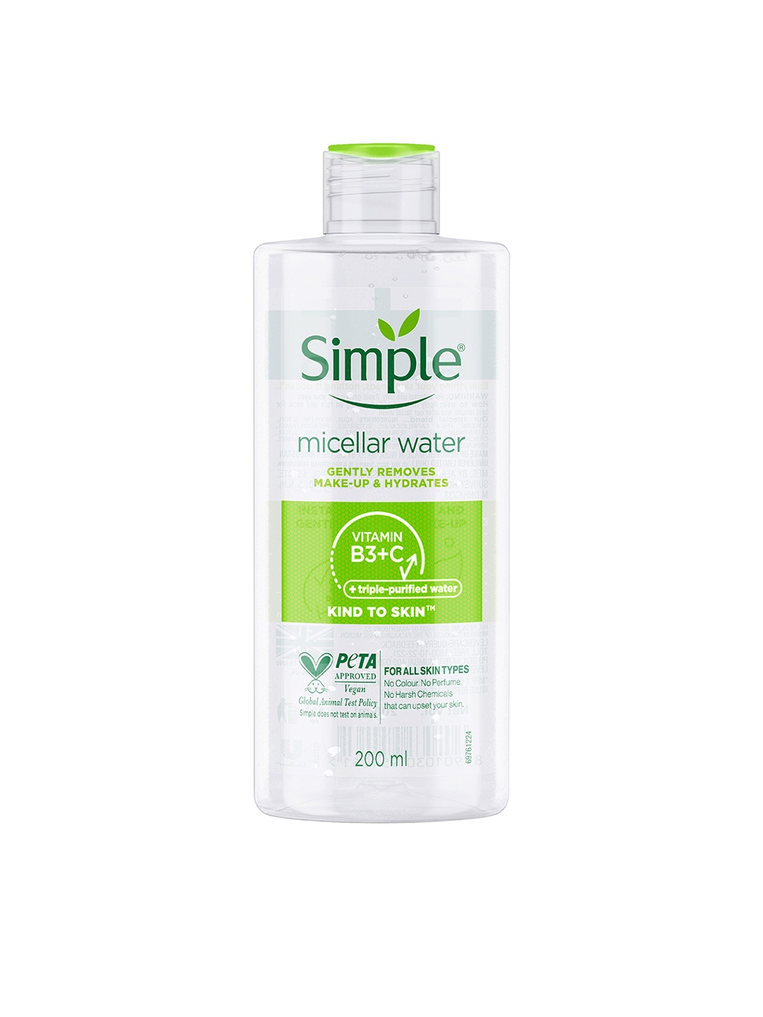 

Simple Kind To Skin Micellar Cleansing Water 200 ml, White