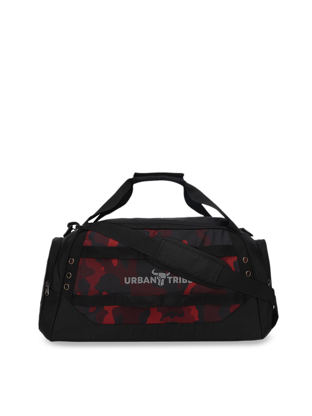 

URBAN TRIBE Black & Red Camouflage Printed Sustainable Torro Duffel Bag
