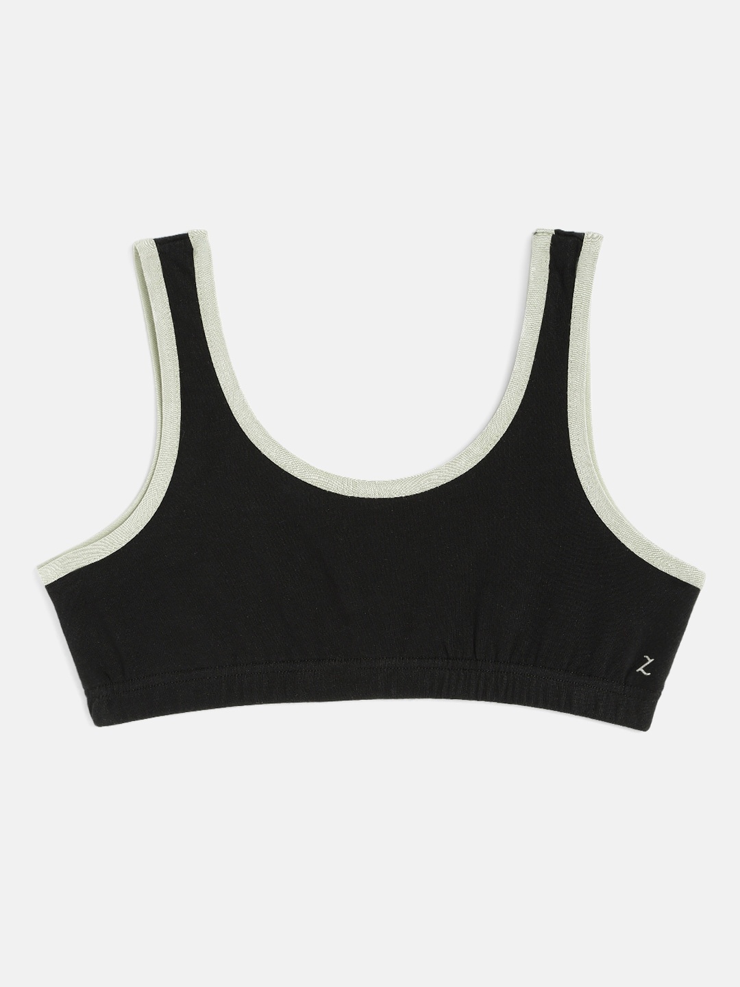 

Zalza Girls Black Solid Non-Wired Non Padded Sustainable Everyday Bra